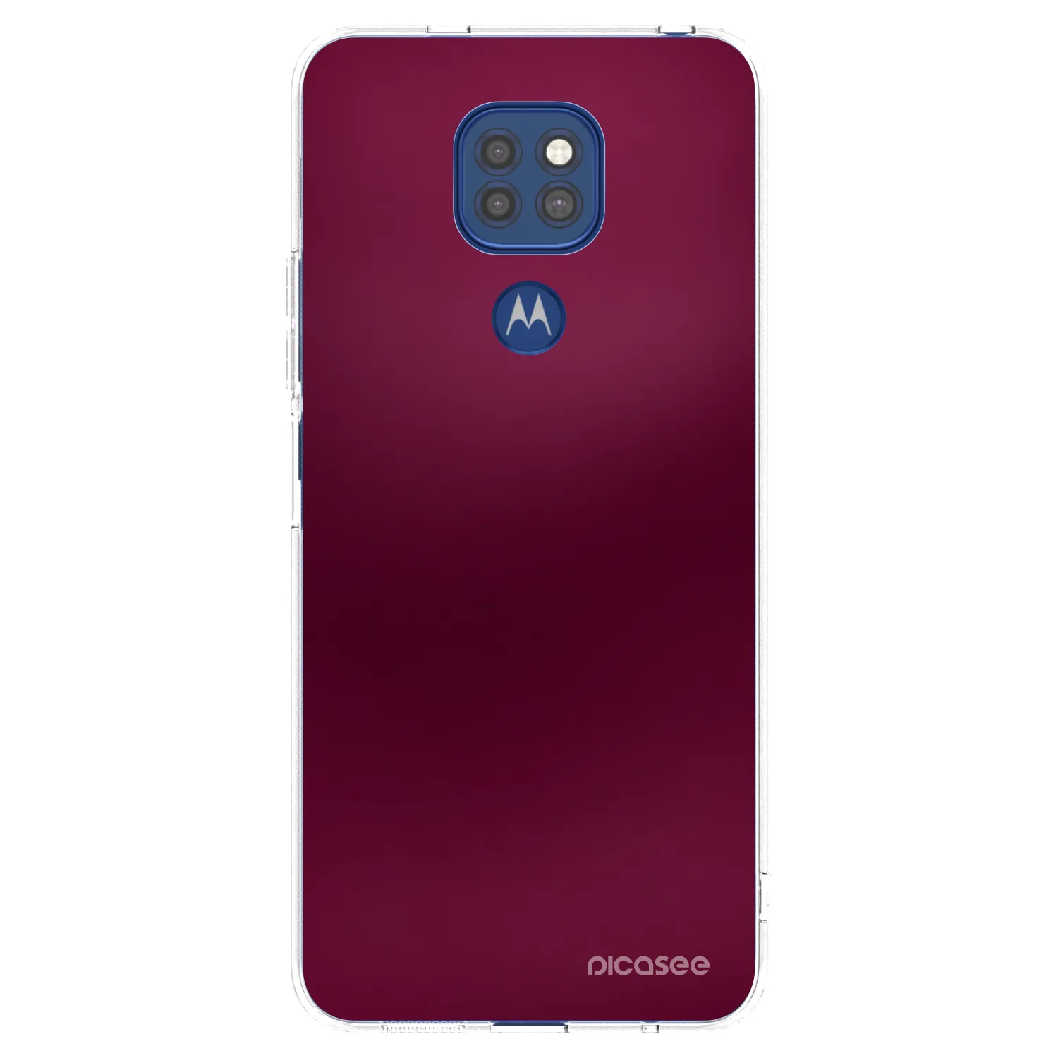 Picasee silikónový prehľadný obal pre Motorola Moto G9 Play - Velvet Bordeaux