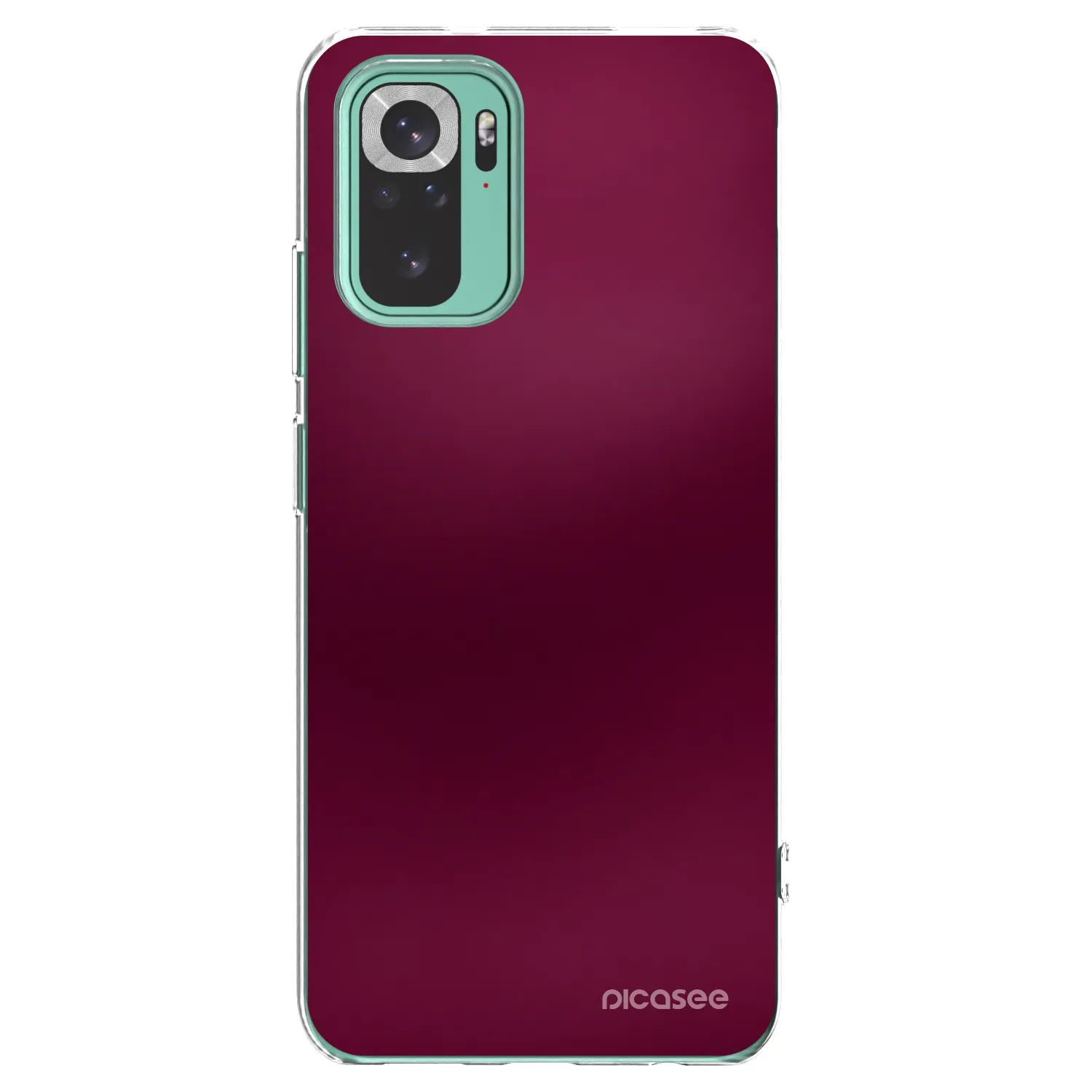 Picasee silikónový prehľadný obal pre Xiaomi Redmi Note 10 Pro - Velvet Bordeaux