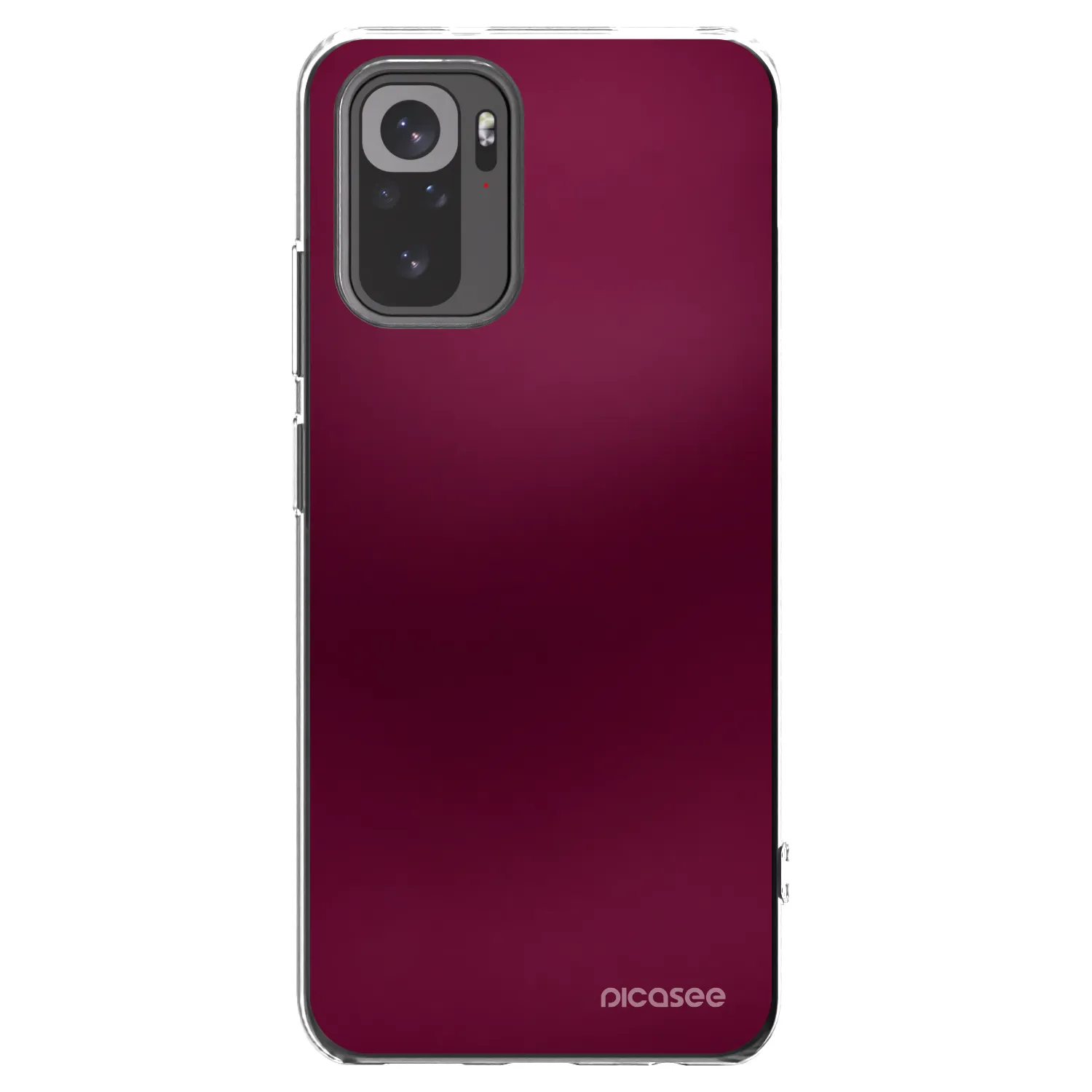 Picasee silikónový prehľadný obal pre Xiaomi Redmi Note 10S - Velvet Bordeaux