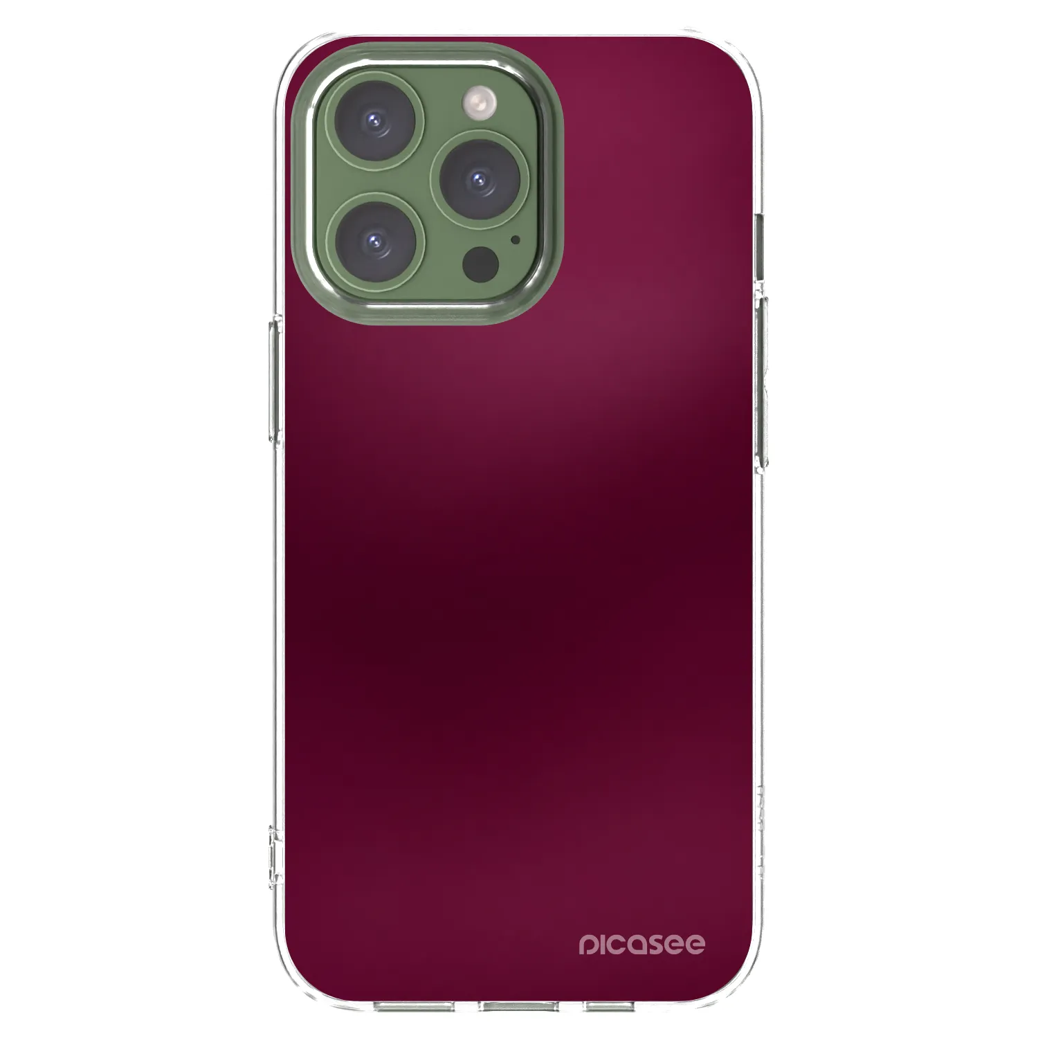 Picasee silikónový prehľadný obal pre Apple iPhone 13 Pro - Velvet Bordeaux