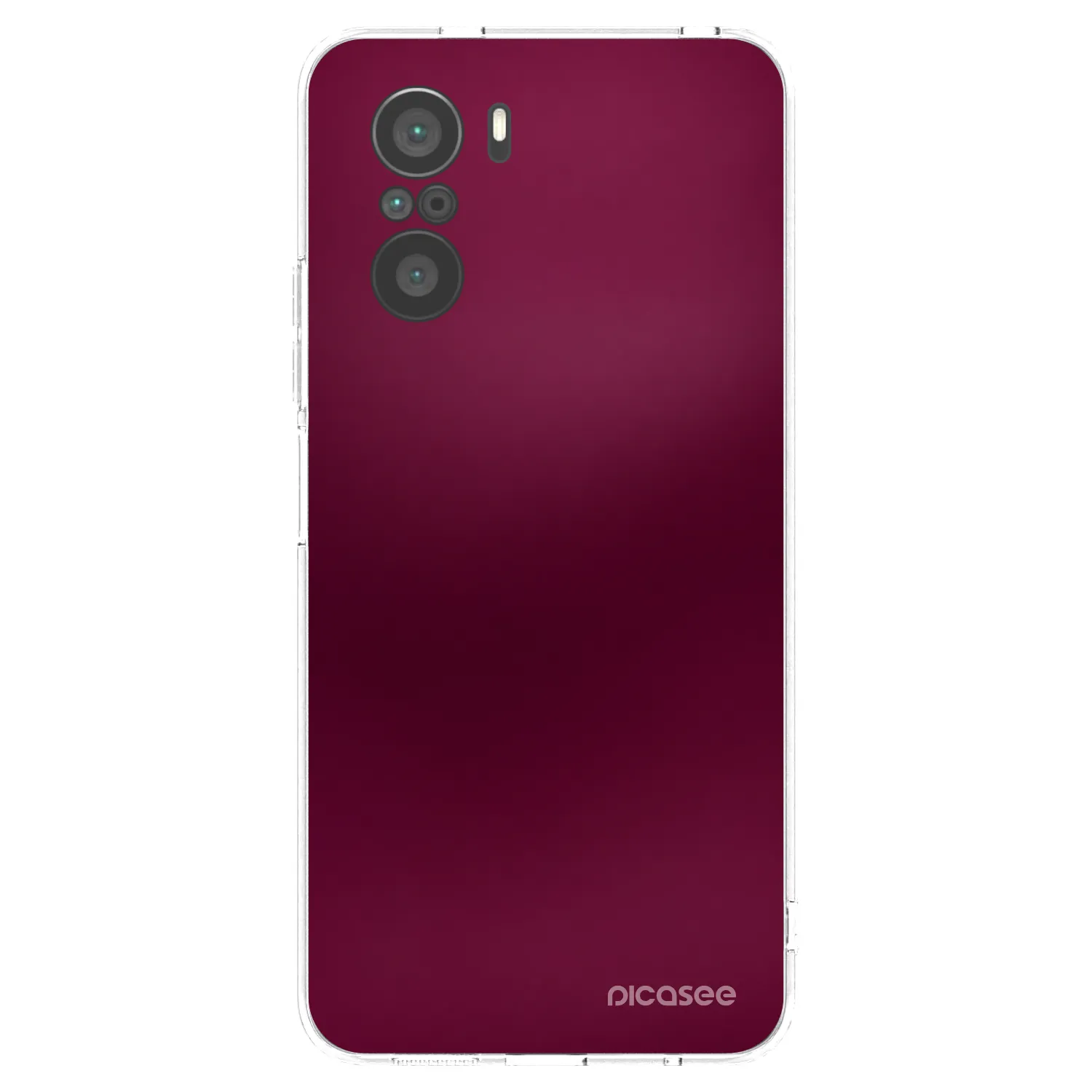 Picasee silikónový prehľadný obal pre Xiaomi Poco F3 - Velvet Bordeaux