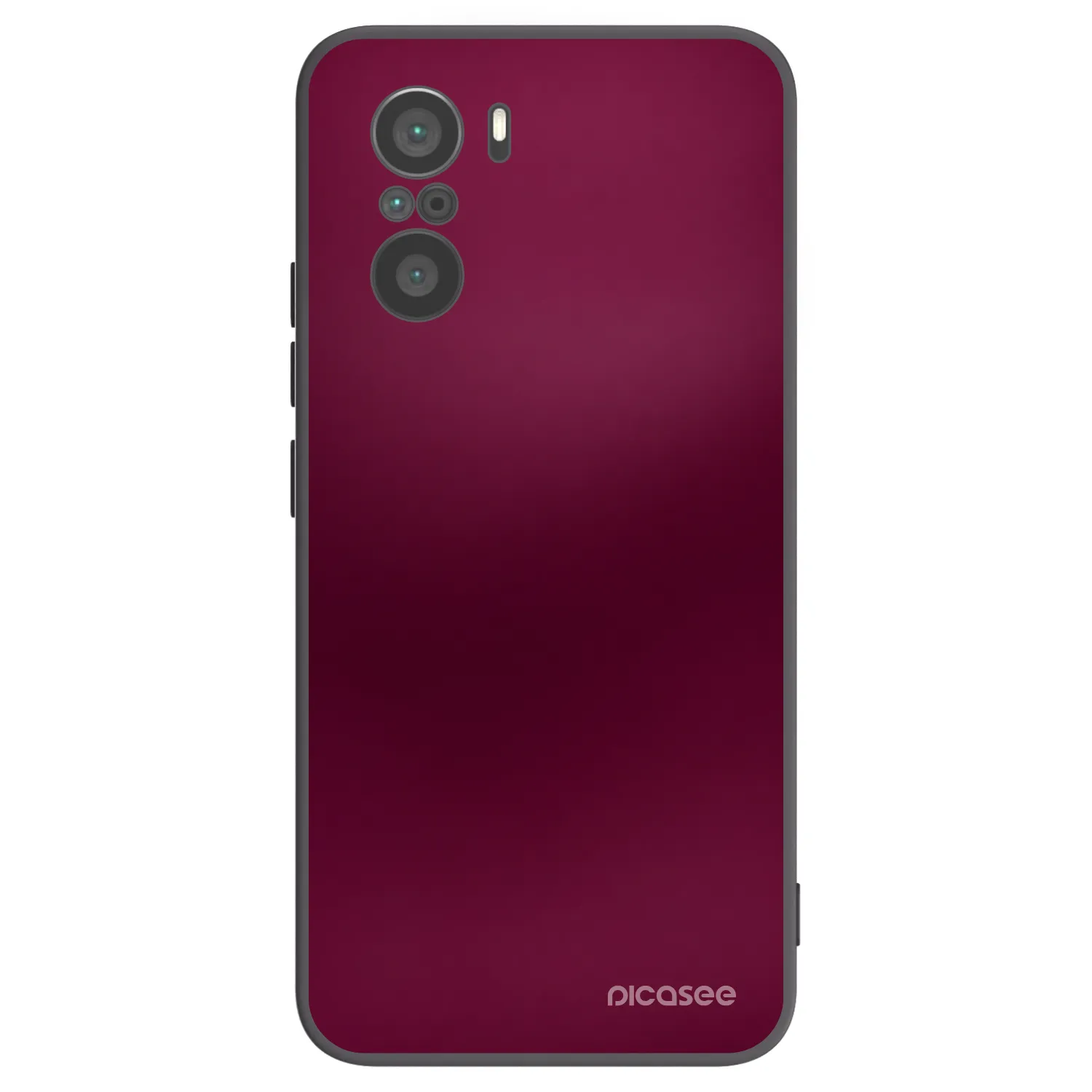 Picasee silikónový čierny obal pre Xiaomi Poco F3 - Velvet Bordeaux
