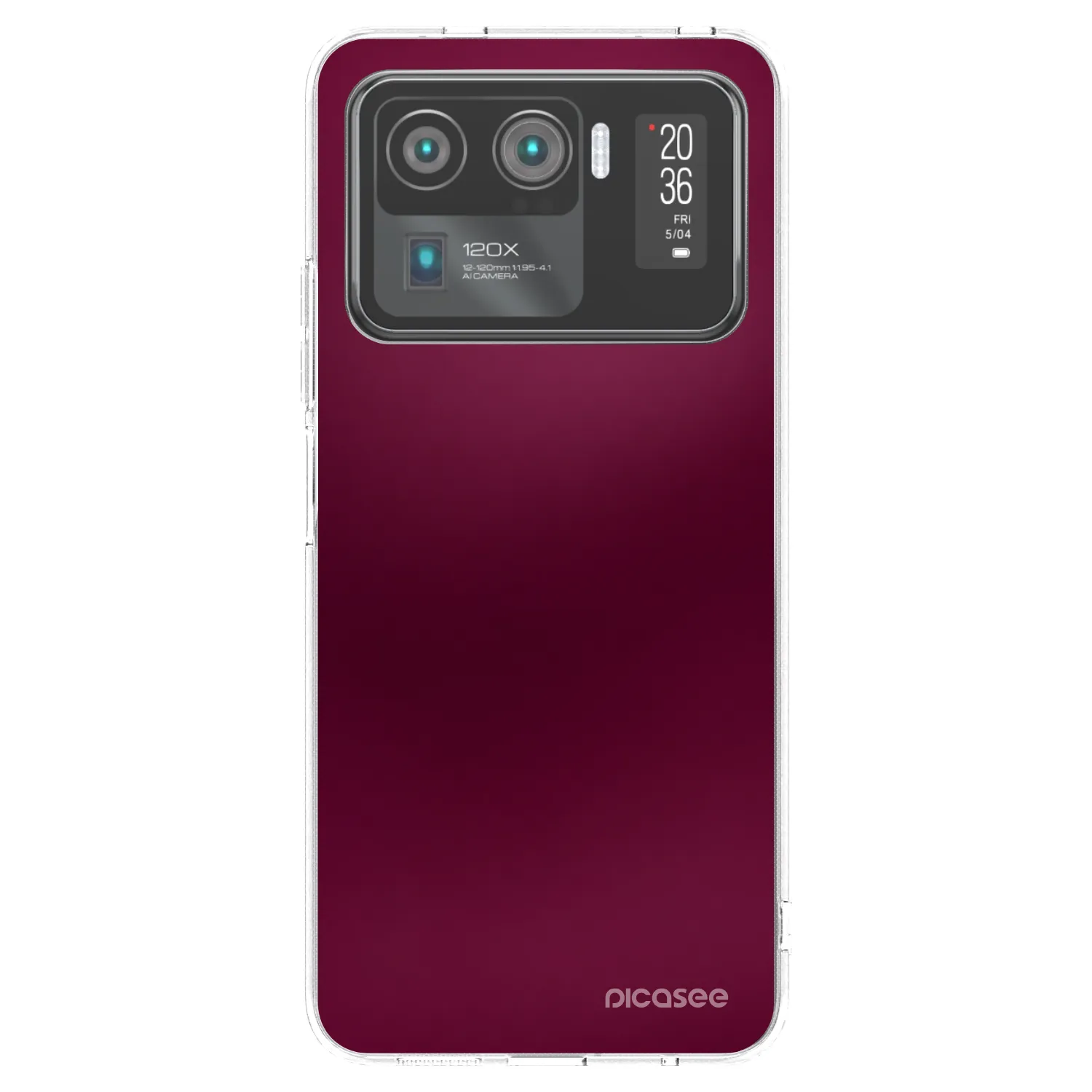 Picasee silikónový prehľadný obal pre Xiaomi Mi 11 Ultra - Velvet Bordeaux