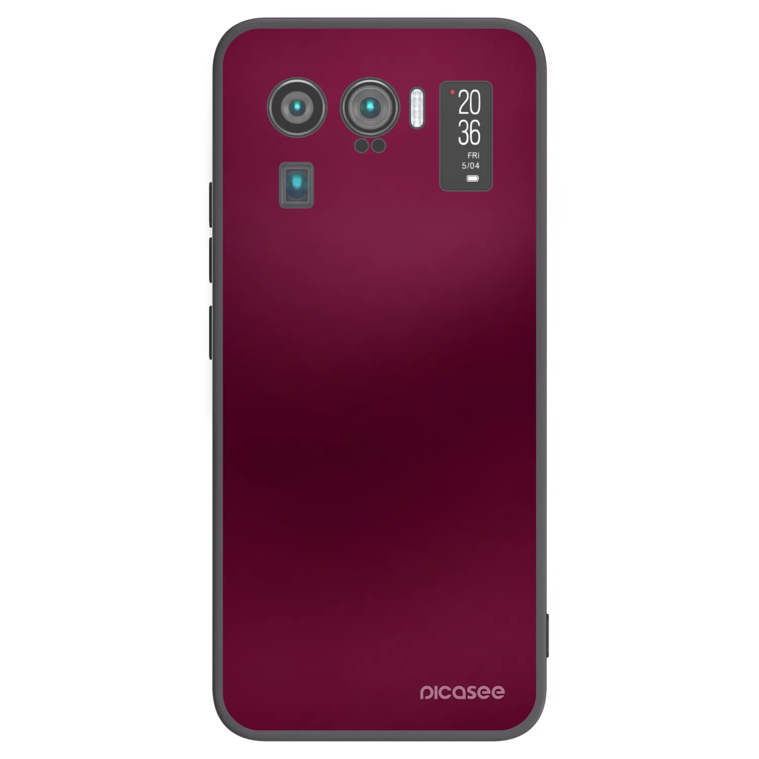 Picasee silikónový čierny obal pre Xiaomi Mi 11 Ultra - Velvet Bordeaux