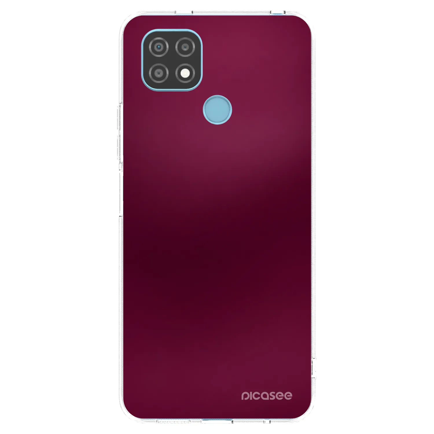 Picasee silikónový prehľadný obal pre Realme C21 - Velvet Bordeaux