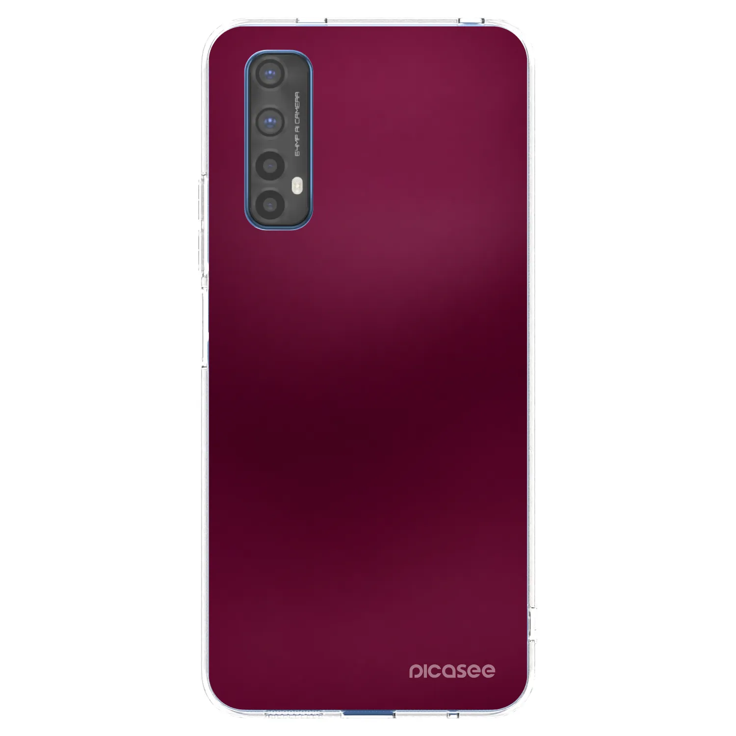 Picasee silikónový prehľadný obal pre Realme 7 - Velvet Bordeaux