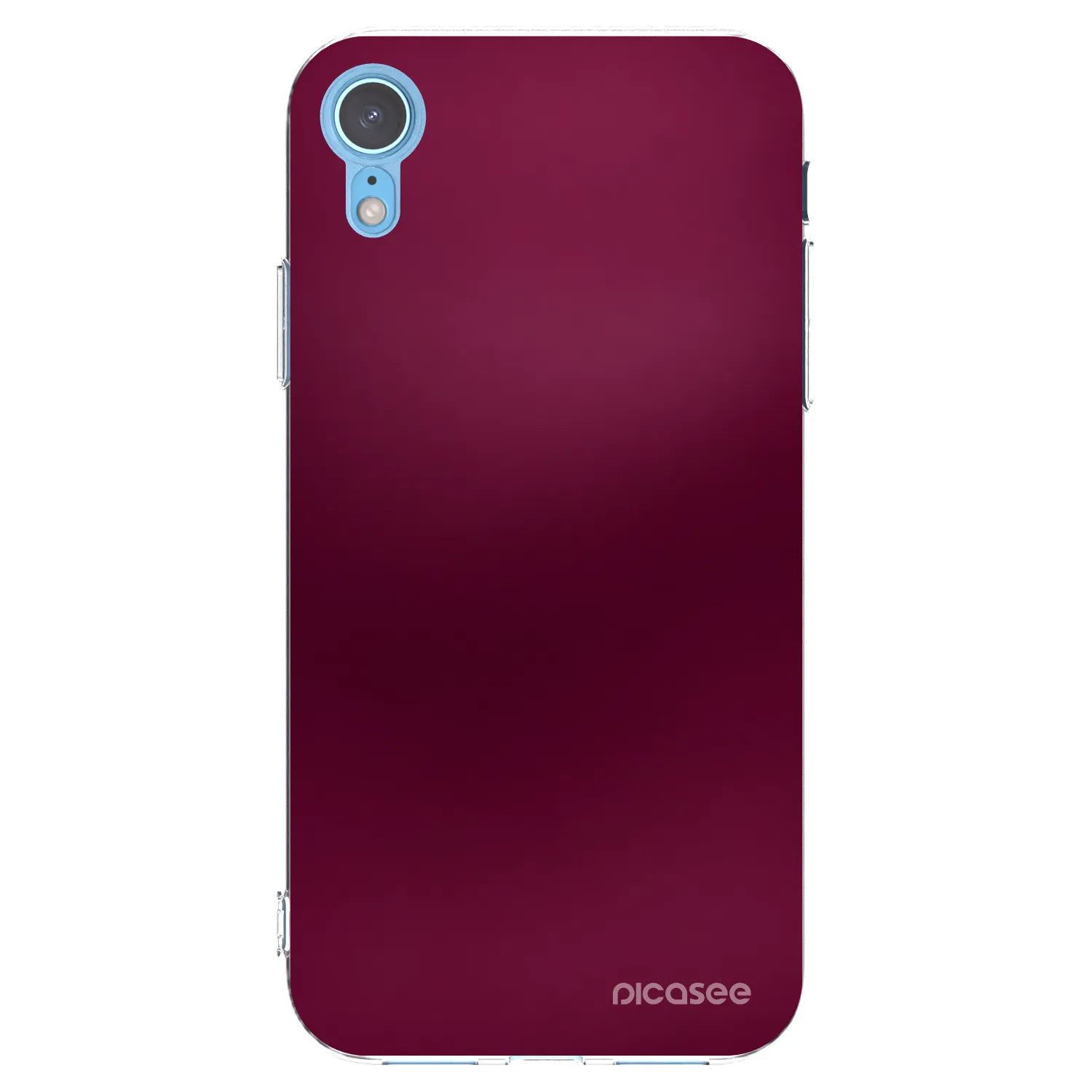 Picasee silikónový prehľadný obal pre Apple iPhone XR - Velvet Bordeaux