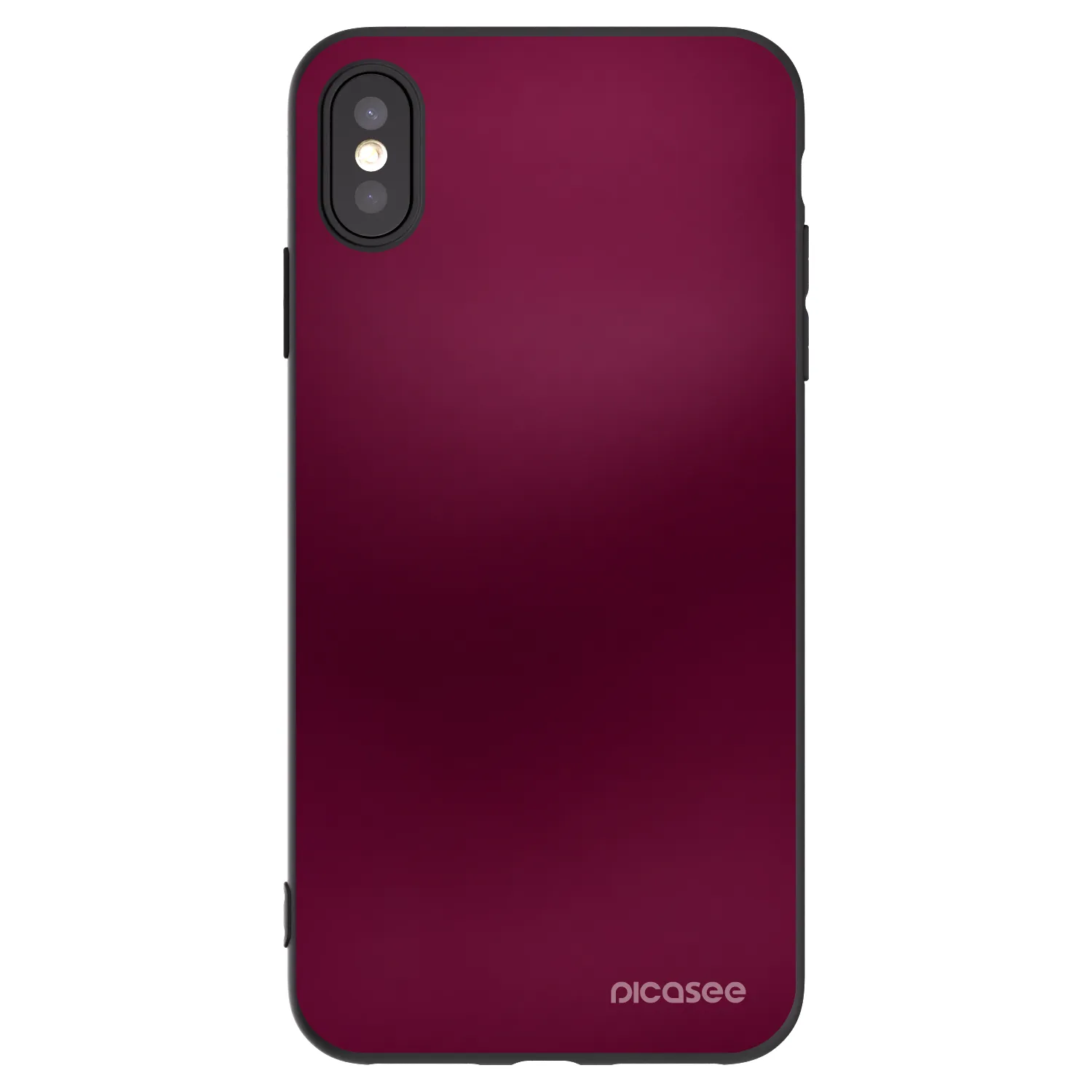 Picasee silikónový čierny obal pre Apple iPhone XS Max - Velvet Bordeaux