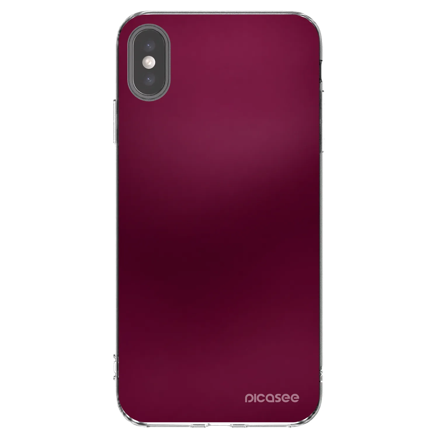 Picasee silikónový prehľadný obal pre Apple iPhone XS Max - Velvet Bordeaux