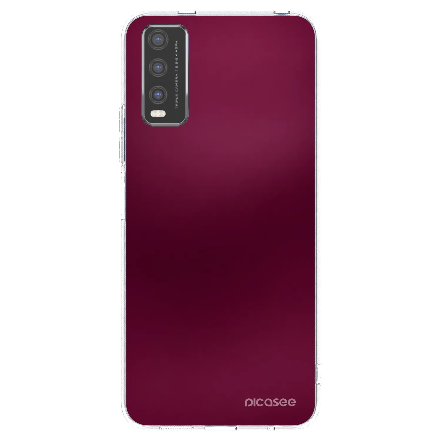Picasee silikónový prehľadný obal pre Vivo Y20s - Velvet Bordeaux