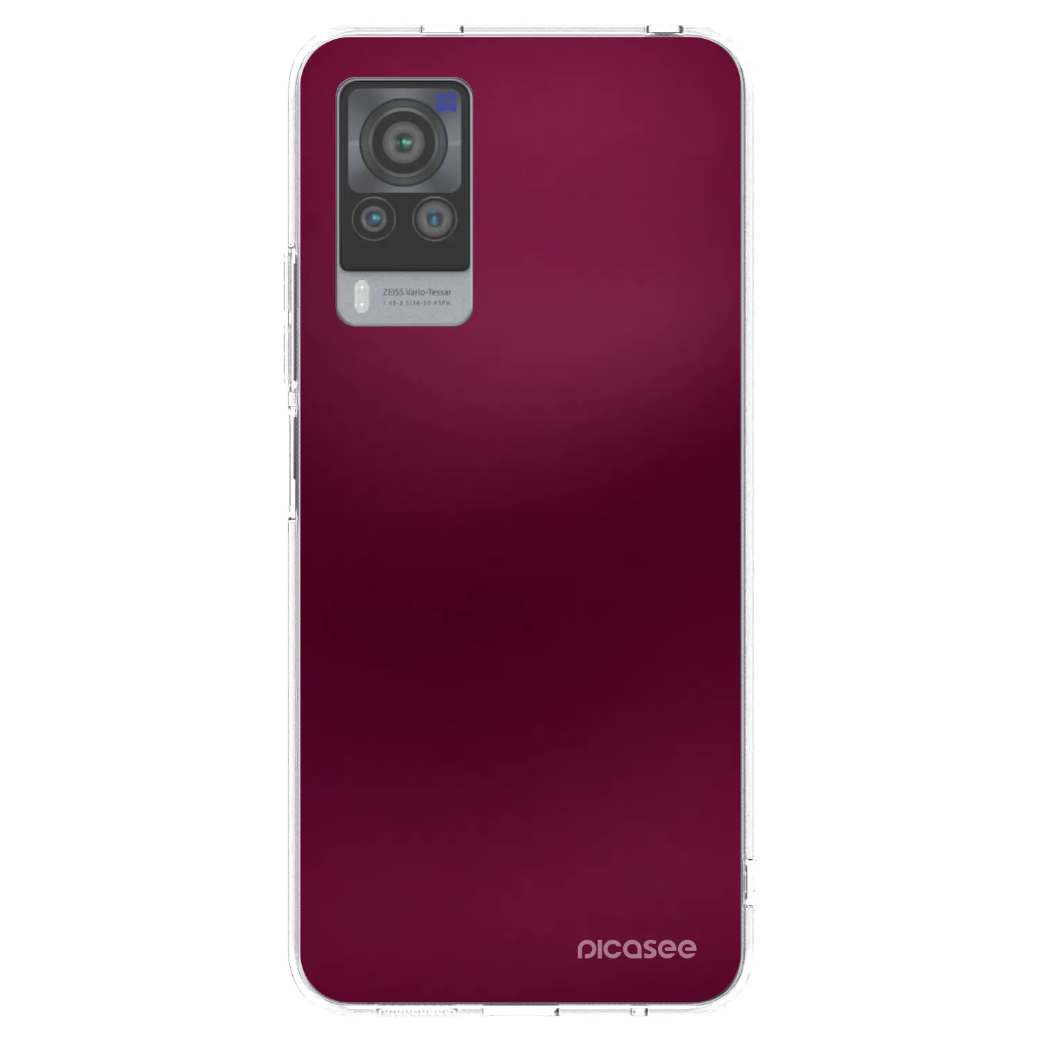 Picasee silikónový prehľadný obal pre Vivo X60 Pro 5G - Velvet Bordeaux