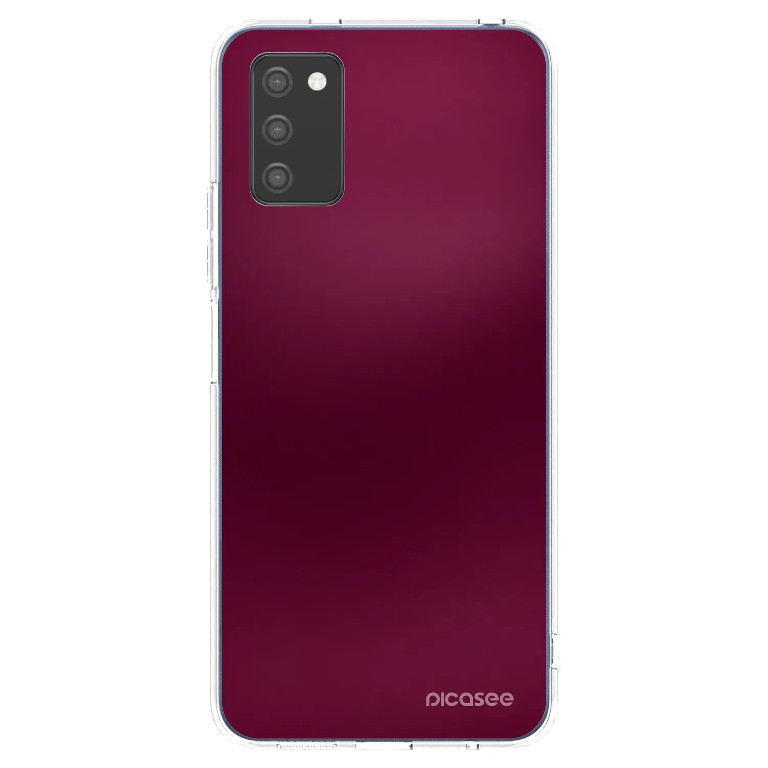 Picasee silikónový prehľadný obal pre Samsung Galaxy A03s A037G - Velvet Bordeaux