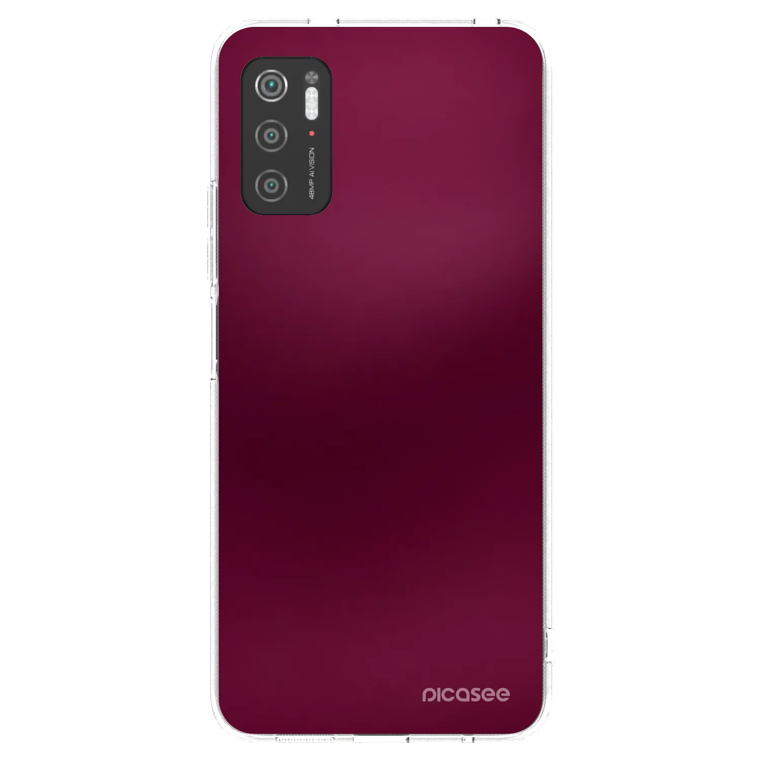Picasee silikónový prehľadný obal pre Xiaomi Poco M3 Pro 5G - Velvet Bordeaux