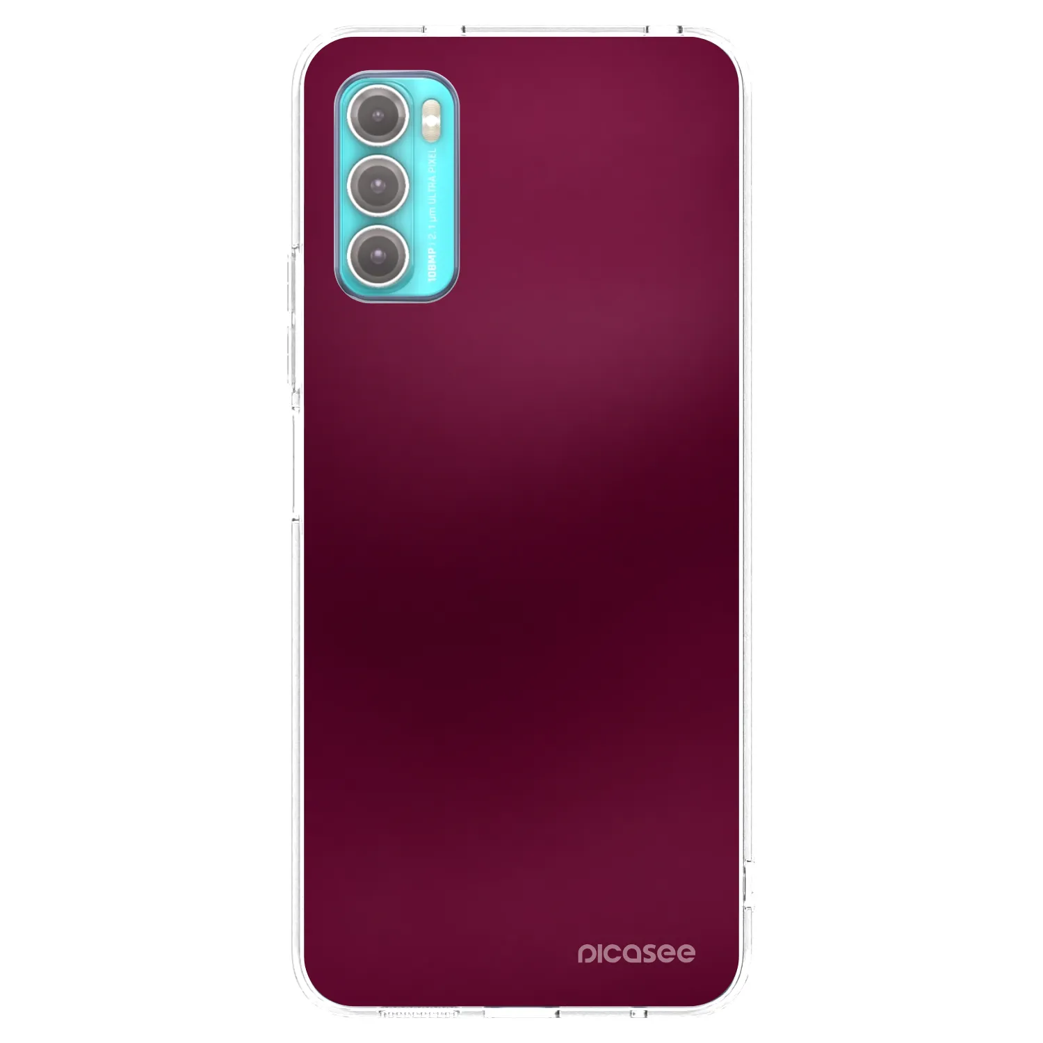 Picasee silikónový prehľadný obal pre Motorola Moto G60 - Velvet Bordeaux