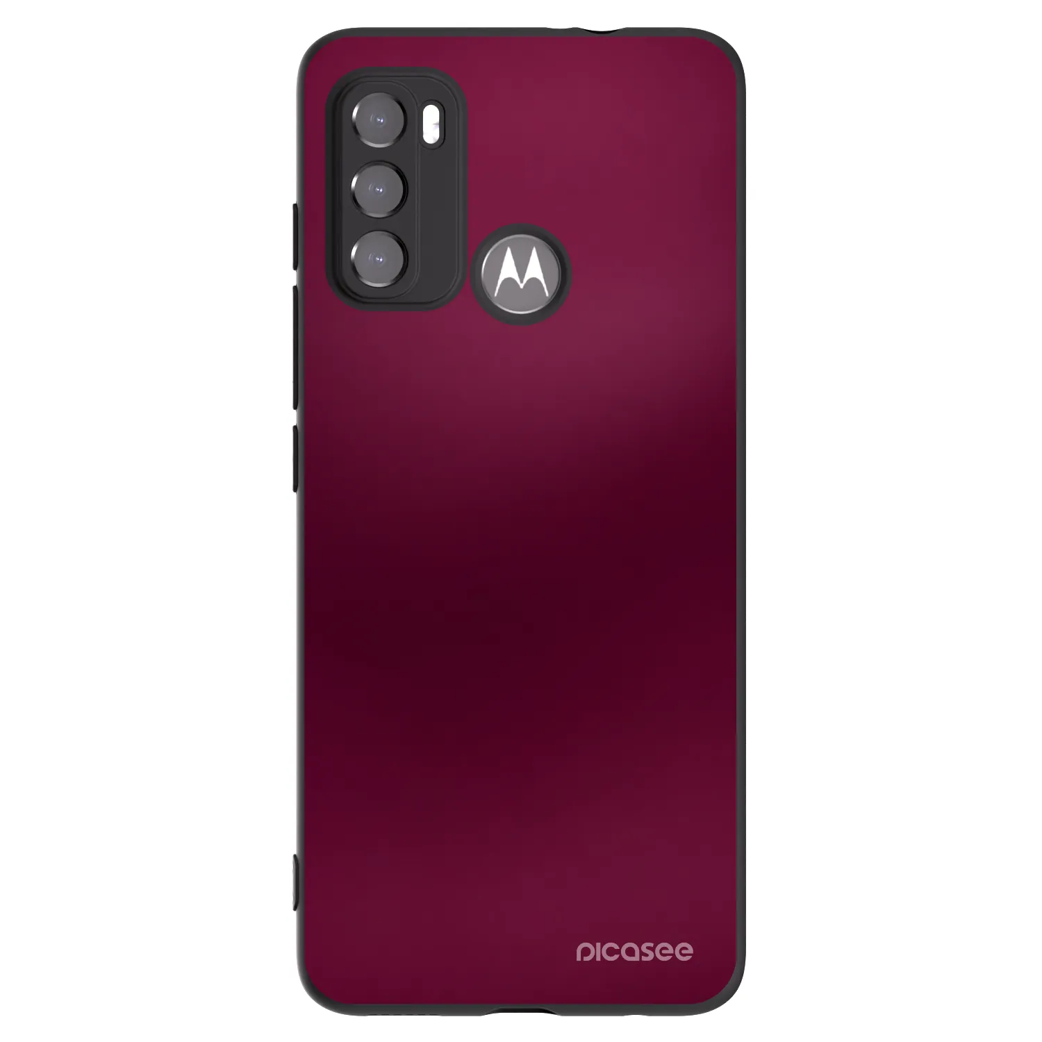 Picasee silikónový čierny obal pre Motorola Moto G60 - Velvet Bordeaux