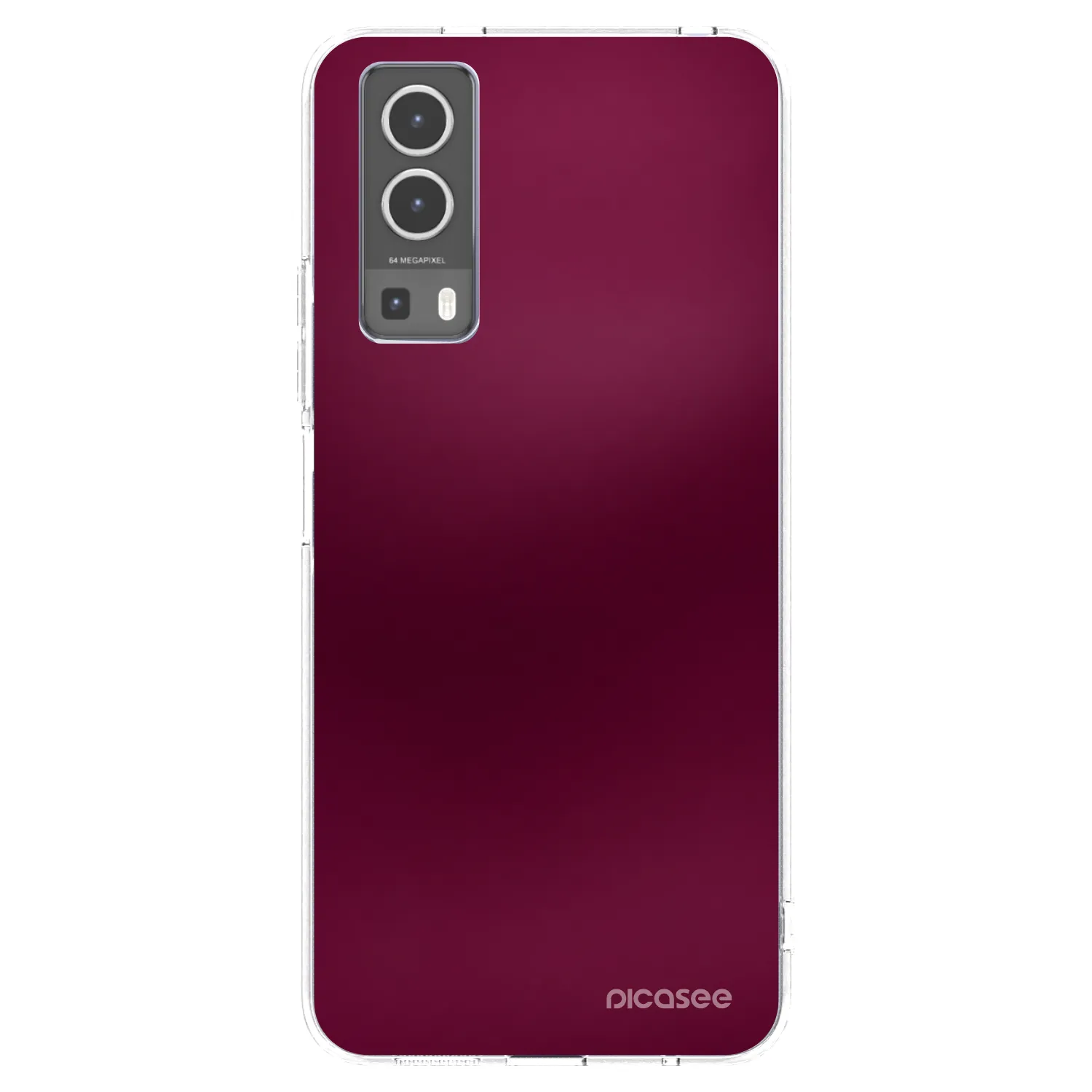 Picasee silikónový prehľadný obal pre Vivo Y72 5G - Velvet Bordeaux