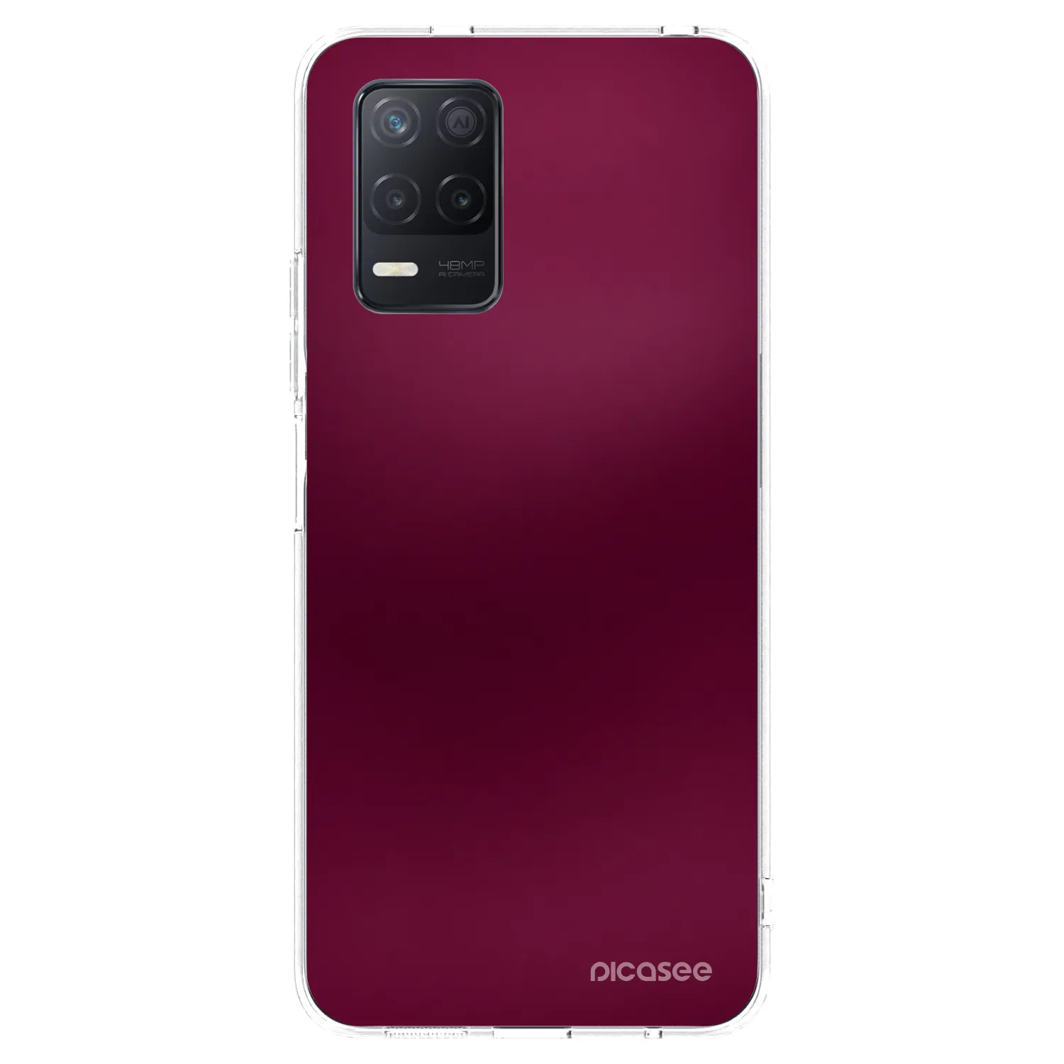 Picasee silikónový prehľadný obal pre Realme 8 5G - Velvet Bordeaux