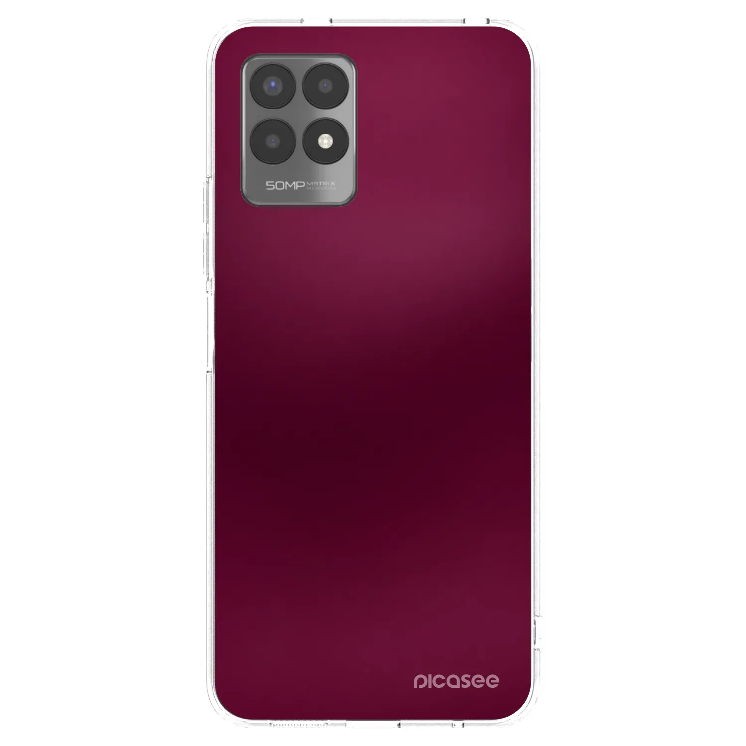 Picasee silikónový prehľadný obal pre Realme 8i - Velvet Bordeaux