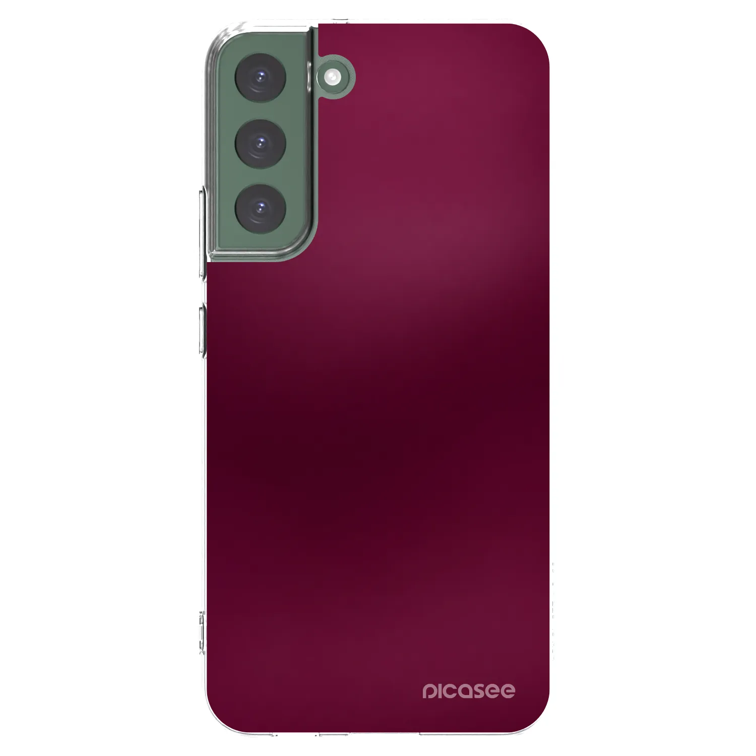 Picasee silikónový prehľadný obal pre Samsung Galaxy S22+ 5G - Velvet Bordeaux