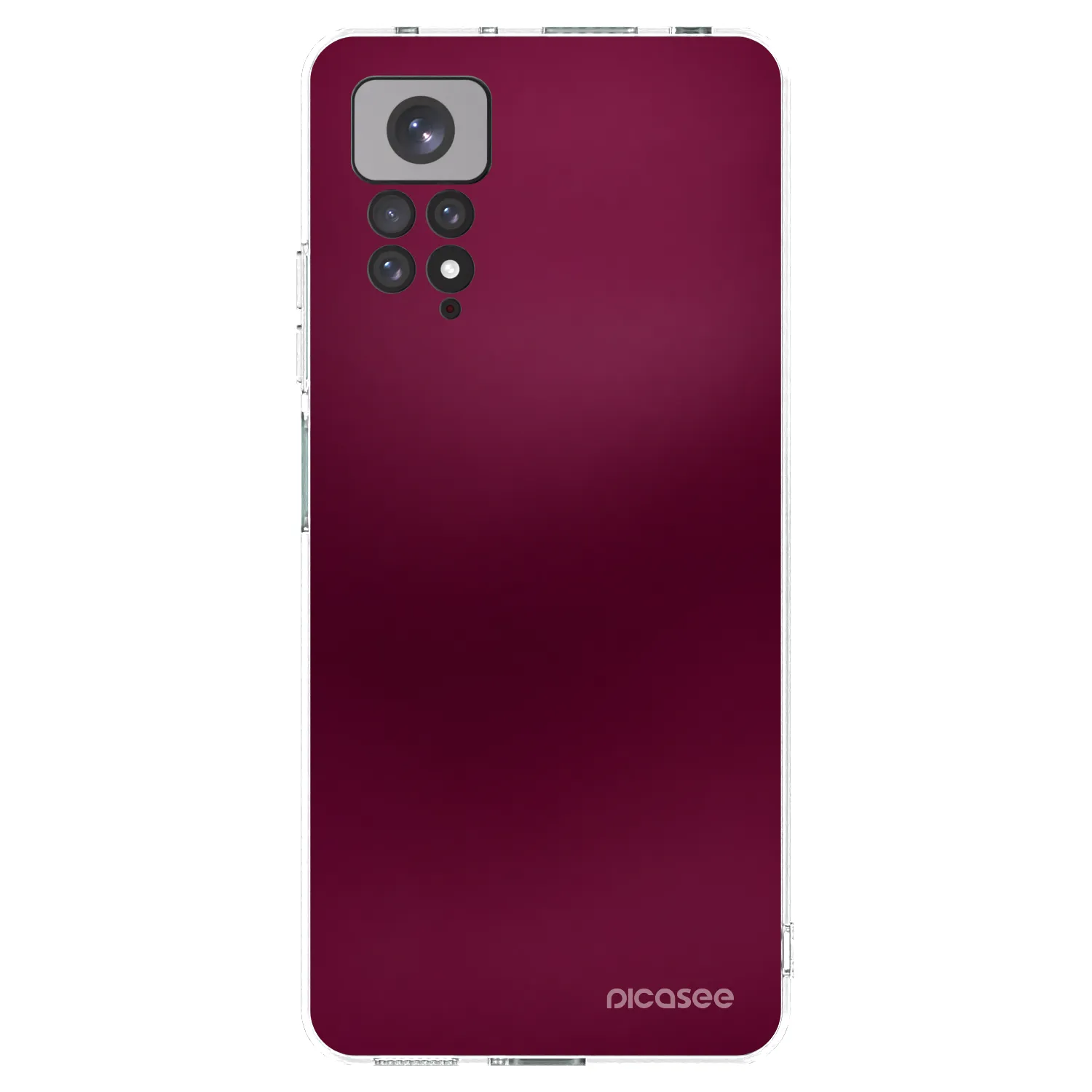 Picasee silikónový prehľadný obal pre Xiaomi Redmi Note 11S 4G - Velvet Bordeaux