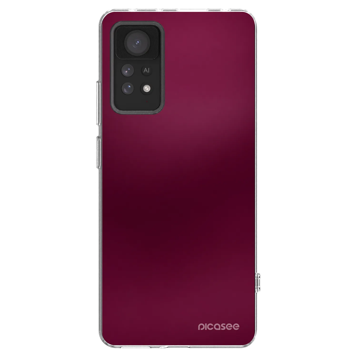Picasee silikónový prehľadný obal pre Xiaomi Redmi Note 11 Pro 5G - Velvet Bordeaux