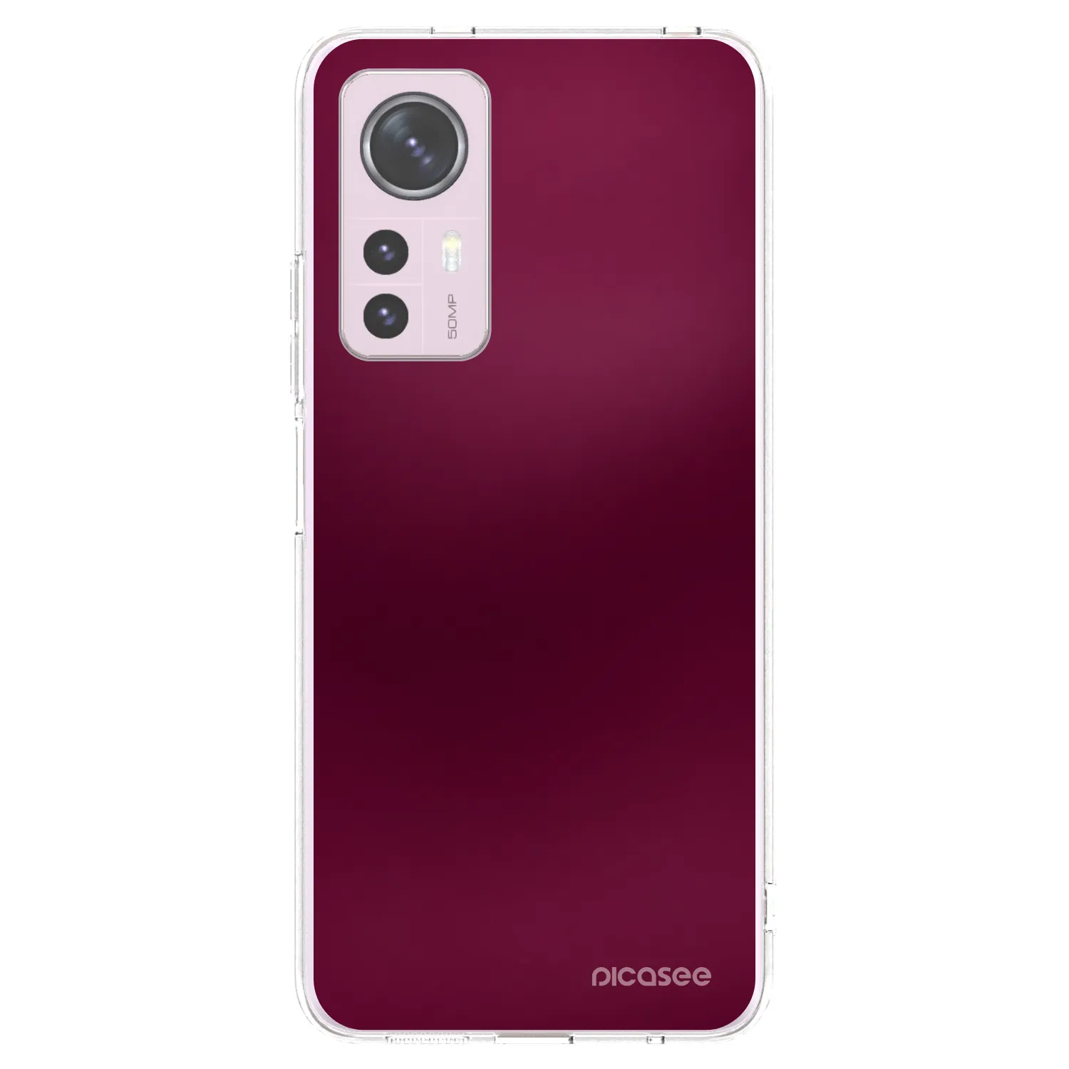 Picasee silikónový prehľadný obal pre Xiaomi 12 - Velvet Bordeaux