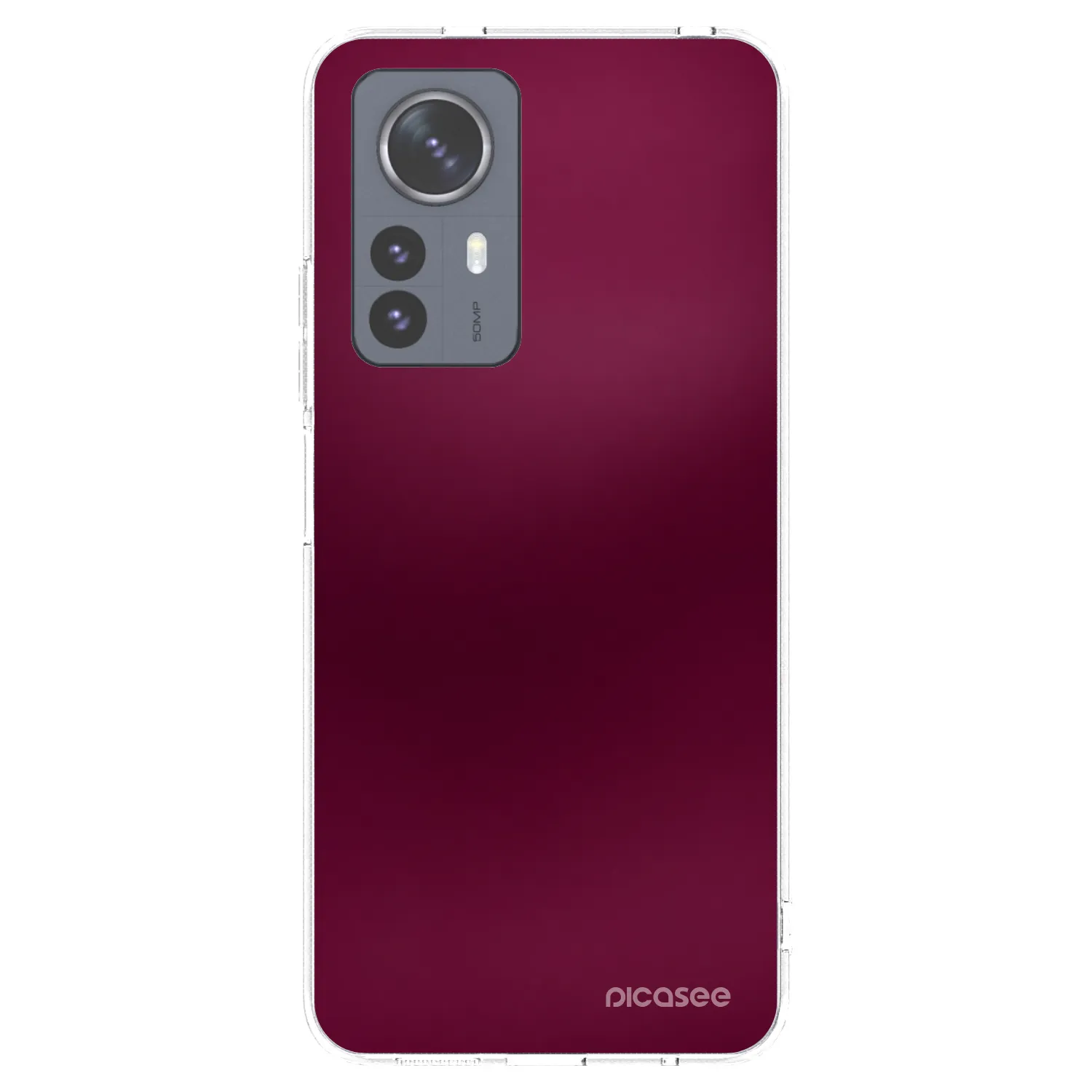 Picasee silikónový prehľadný obal pre Xiaomi 12 Pro - Velvet Bordeaux