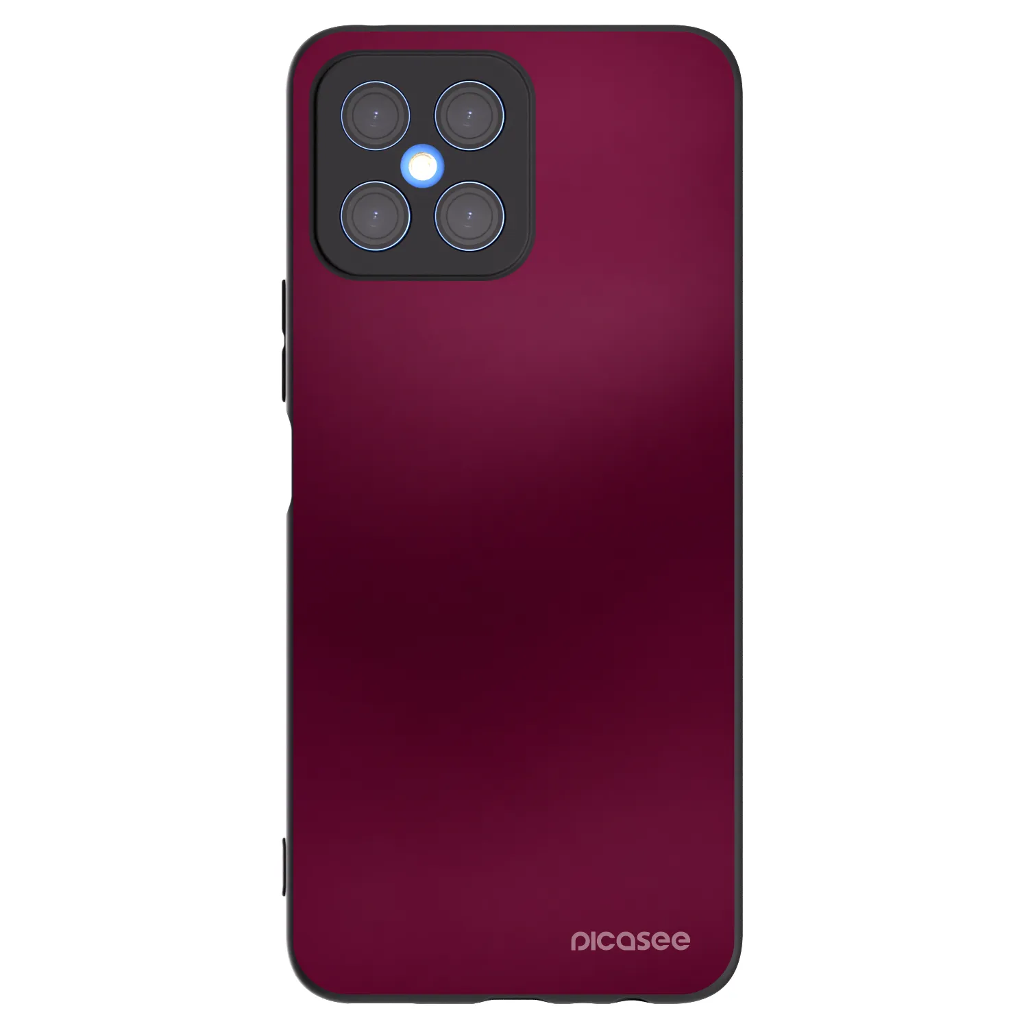 Picasee silikónový čierny obal pre Honor X8 4G - Velvet Bordeaux