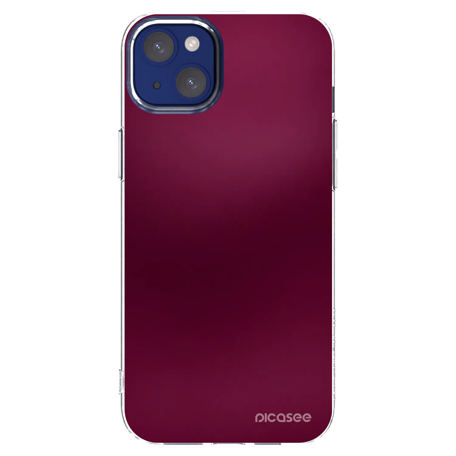Picasee silikónový prehľadný obal pre Apple iPhone 14 Plus - Velvet Bordeaux