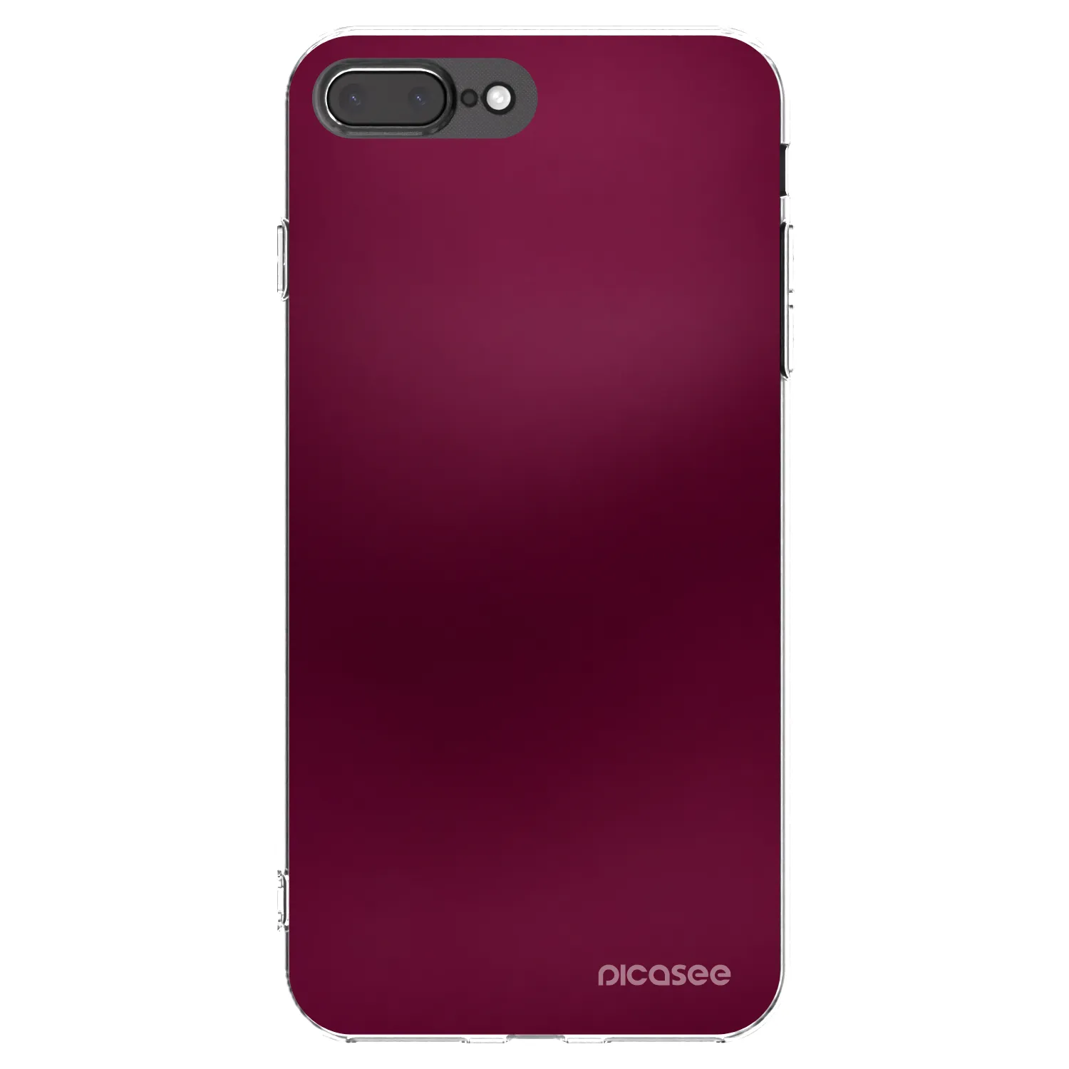 Picasee silikónový prehľadný obal pre Apple iPhone 8 Plus - Velvet Bordeaux