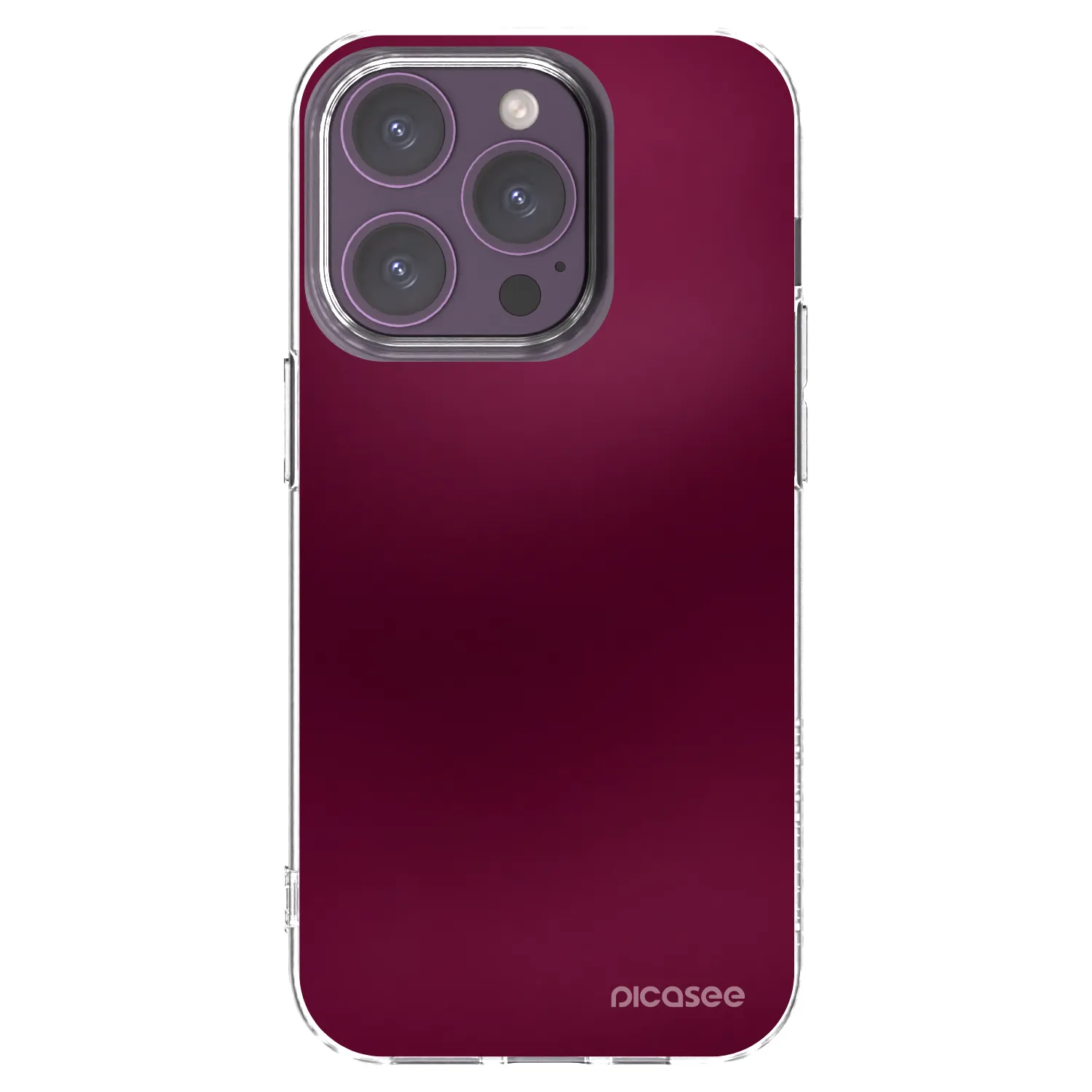 Picasee silikónový prehľadný obal pre Apple iPhone 14 Pro - Velvet Bordeaux