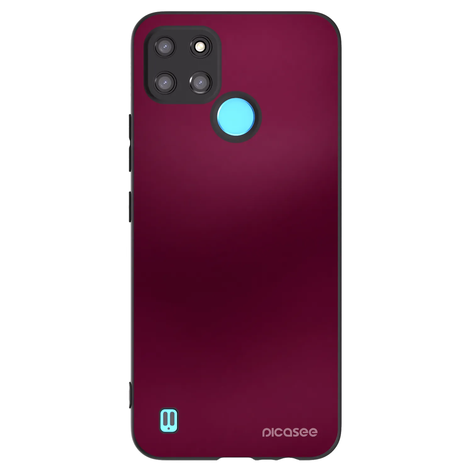 Picasee silikónový čierny obal pre Realme C21Y - Velvet Bordeaux