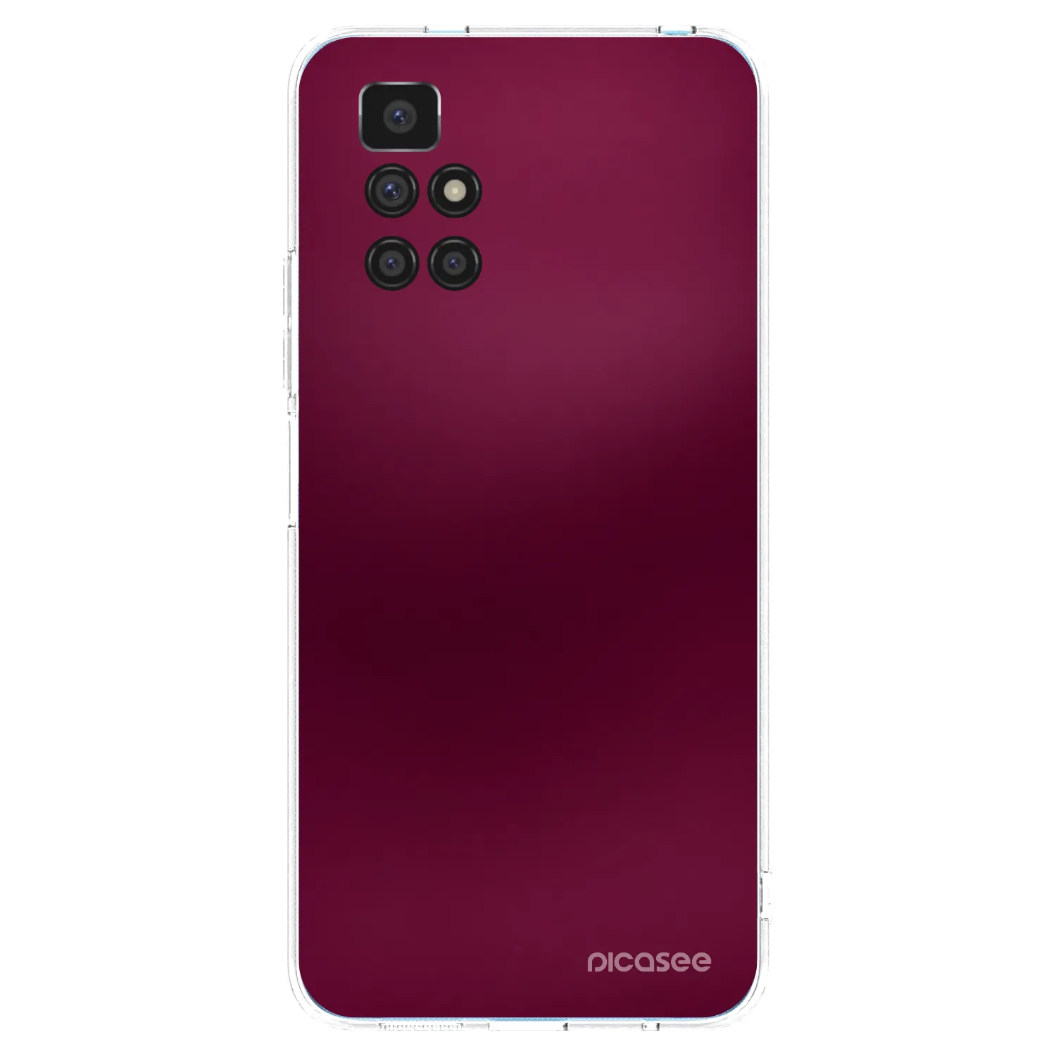 Picasee silikónový prehľadný obal pre Xiaomi Redmi 10 (2022) - Velvet Bordeaux