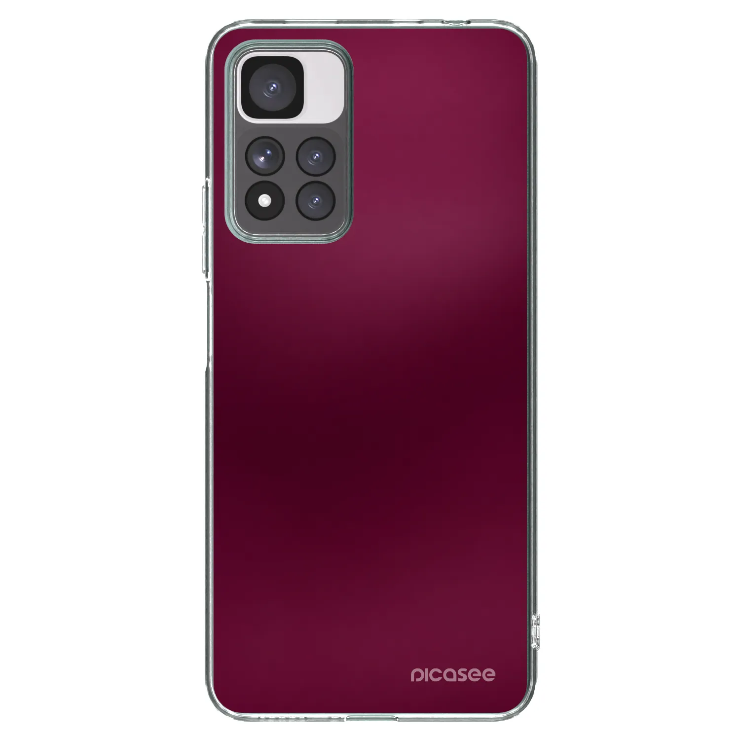 Picasee silikónový prehľadný obal pre Xiaomi Redmi Note 11 Pro+ 5G - Velvet Bordeaux