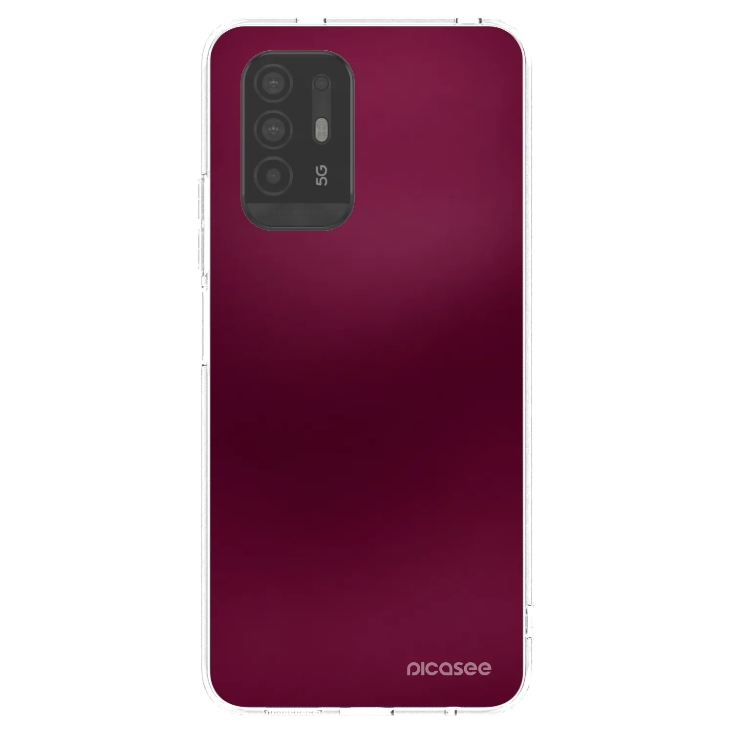Picasee silikónový prehľadný obal pre OPPO A94 5G - Velvet Bordeaux