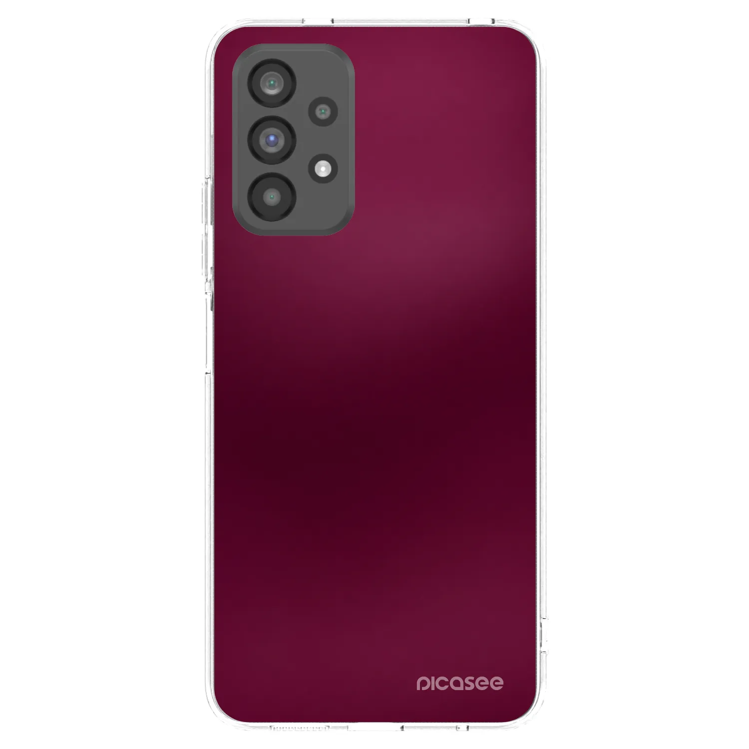 Picasee silikónový prehľadný obal pre Samsung Galaxy A73 5G - Velvet Bordeaux