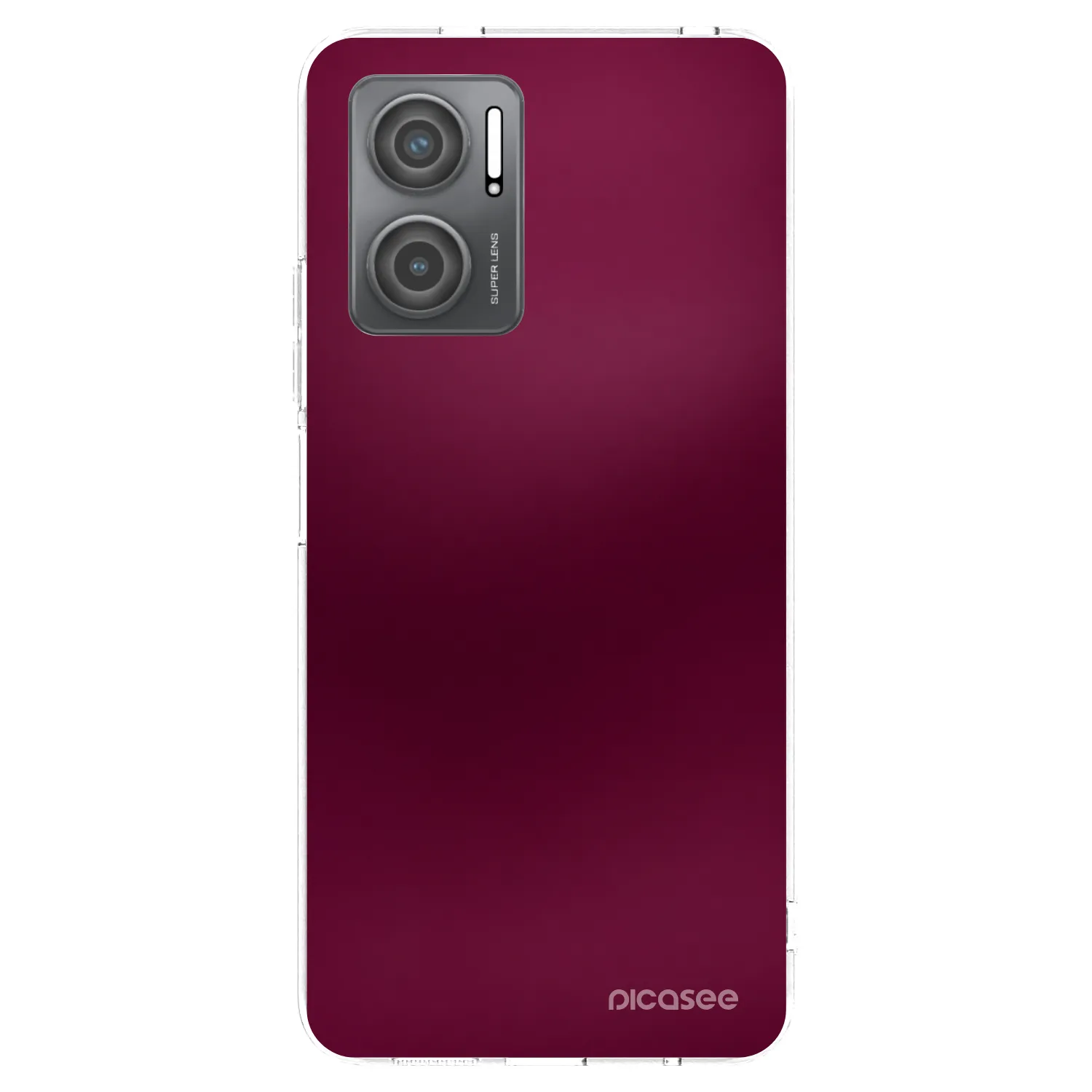 Picasee silikónový prehľadný obal pre Xiaomi Redmi 10 5G - Velvet Bordeaux