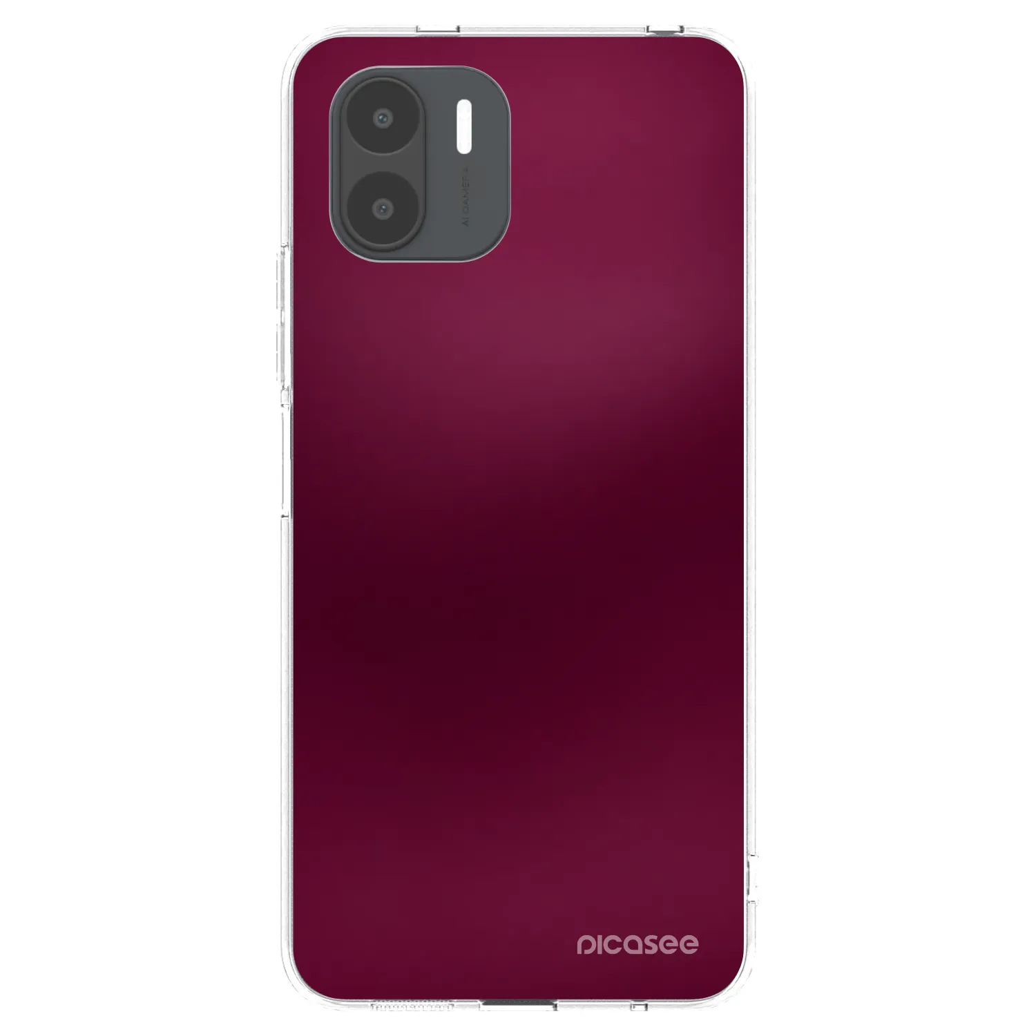 Picasee silikónový prehľadný obal pre Xiaomi Redmi A1 - Velvet Bordeaux