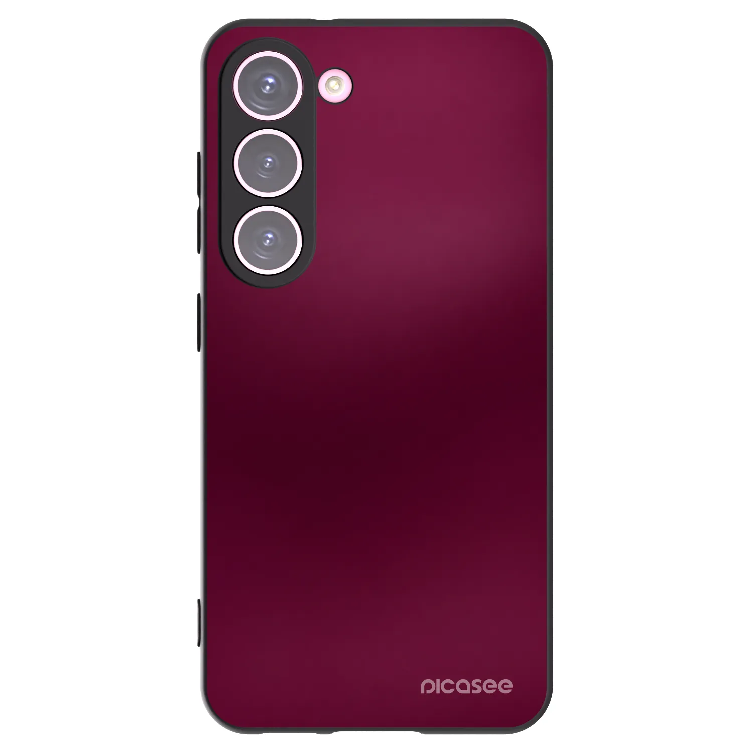 Picasee silikónový čierny obal pre Samsung Galaxy S23 5G - Velvet Bordeaux