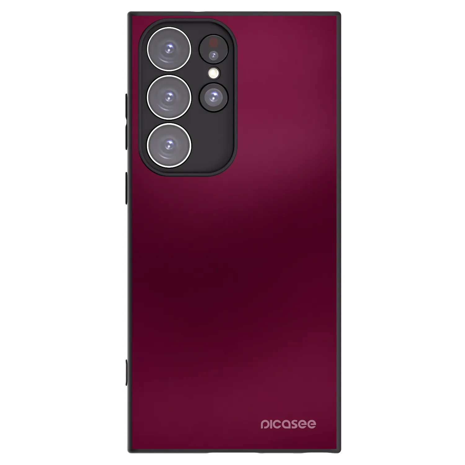 Picasee silikónový čierny obal pre Samsung Galaxy S23 Ultra 5G - Velvet Bordeaux