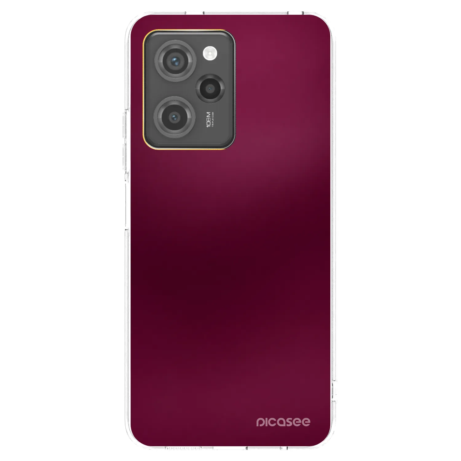 Picasee silikónový prehľadný obal pre Xiaomi Poco X5 Pro - Velvet Bordeaux
