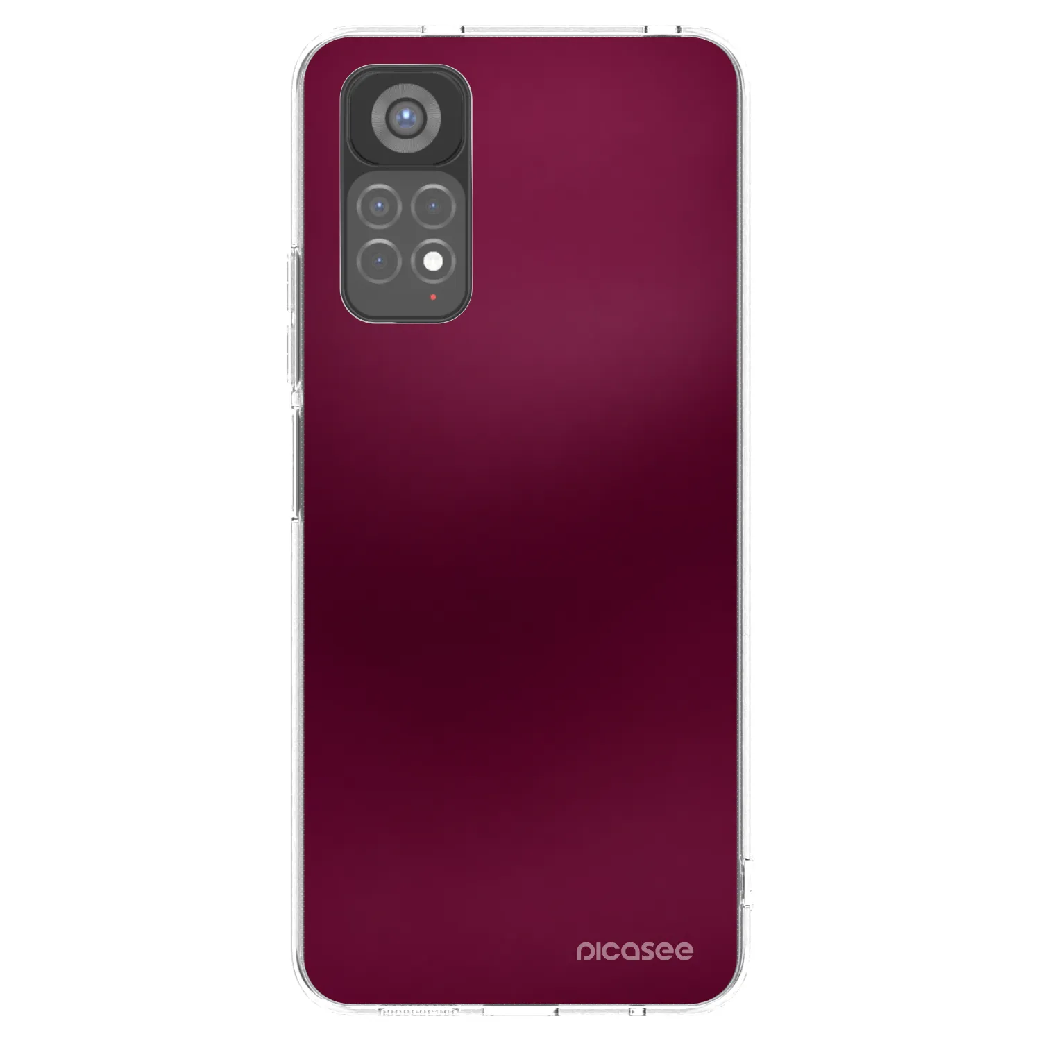 Picasee silikónový prehľadný obal pre Xiaomi Redmi Note 11S 5G - Velvet Bordeaux