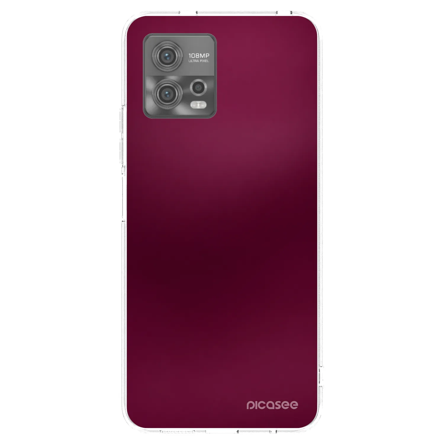Picasee silikónový prehľadný obal pre Motorola Moto G72 - Velvet Bordeaux