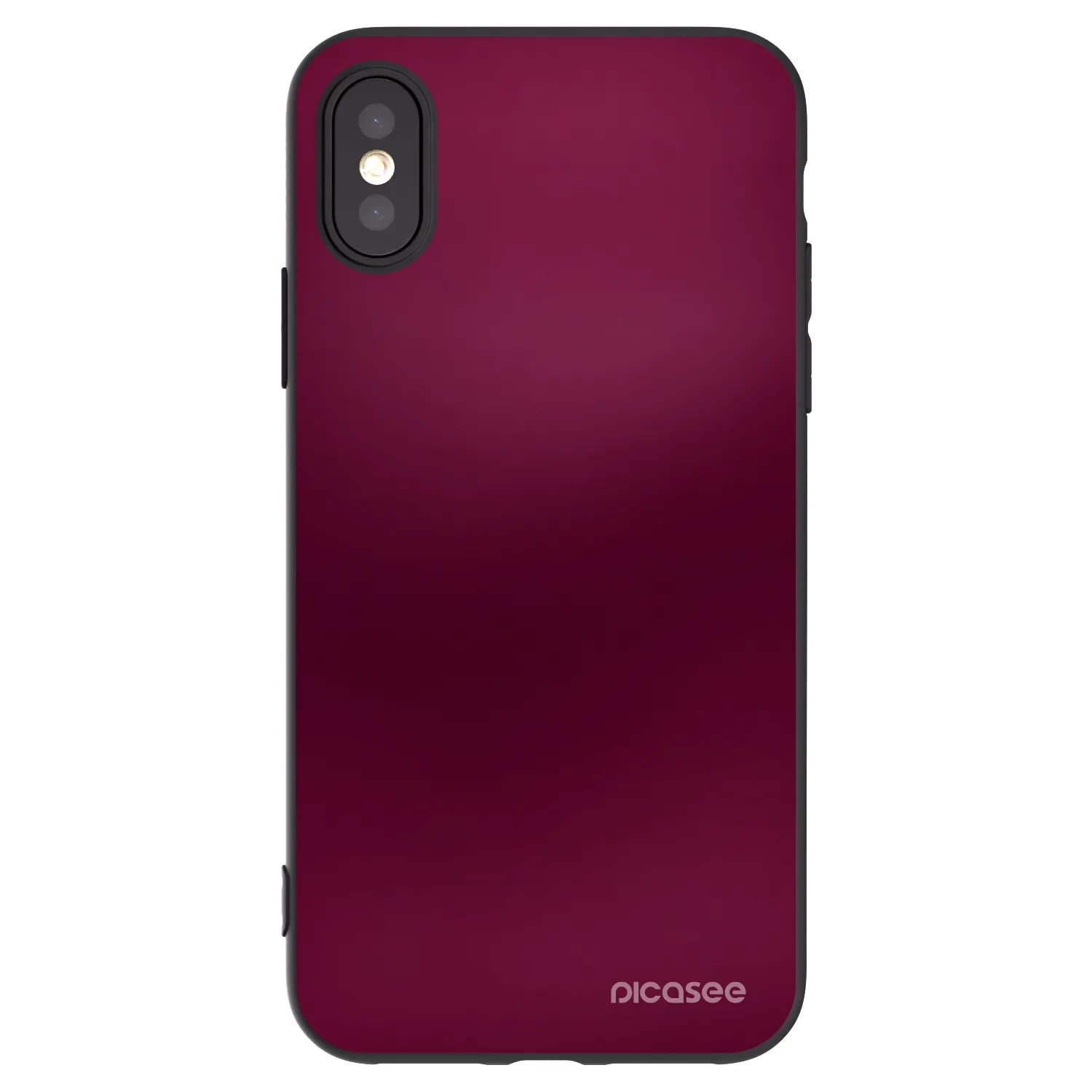 Picasee silikónový čierny obal pre Apple iPhone X/XS - Velvet Bordeaux