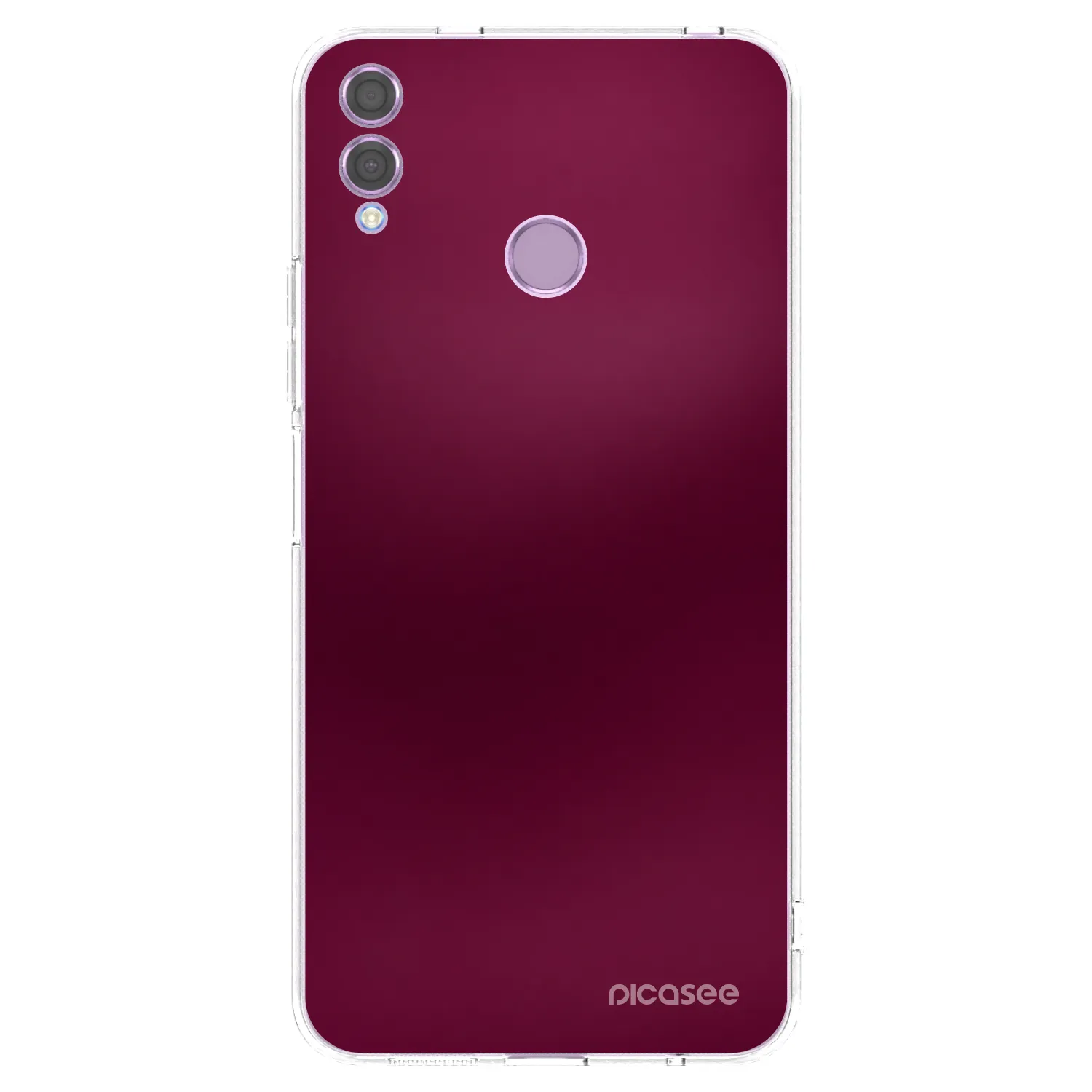 Picasee silikónový prehľadný obal pre Honor 8X - Velvet Bordeaux