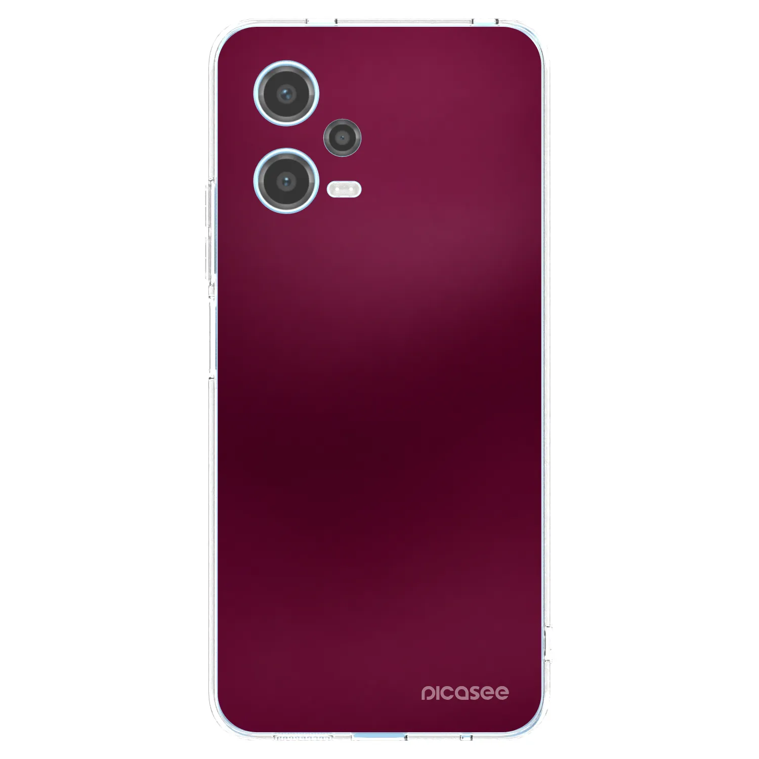 Picasee silikónový prehľadný obal pre Xiaomi Redmi Note 12 5G - Velvet Bordeaux