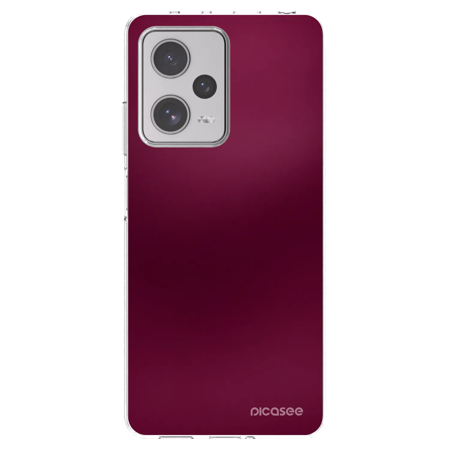 Picasee silikónový prehľadný obal pre Xiaomi Redmi Note 12 Pro+ 5G - Velvet Bordeaux