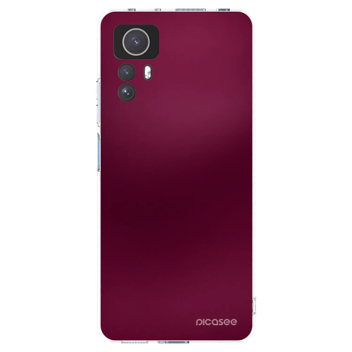 Picasee silikónový prehľadný obal pre Xiaomi Redmi Note 12S - Velvet Bordeaux