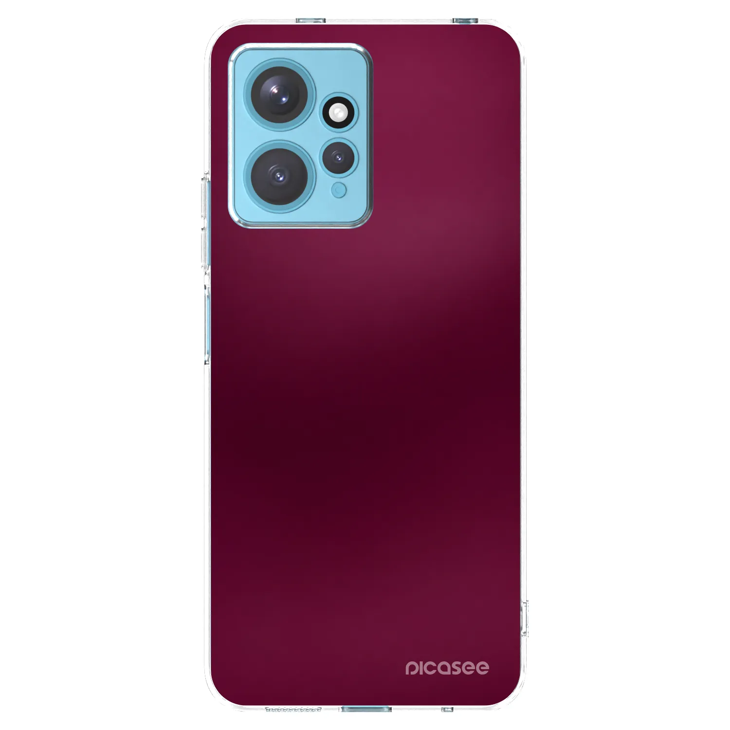 Picasee silikónový prehľadný obal pre Xiaomi Redmi Note 12 4G - Velvet Bordeaux