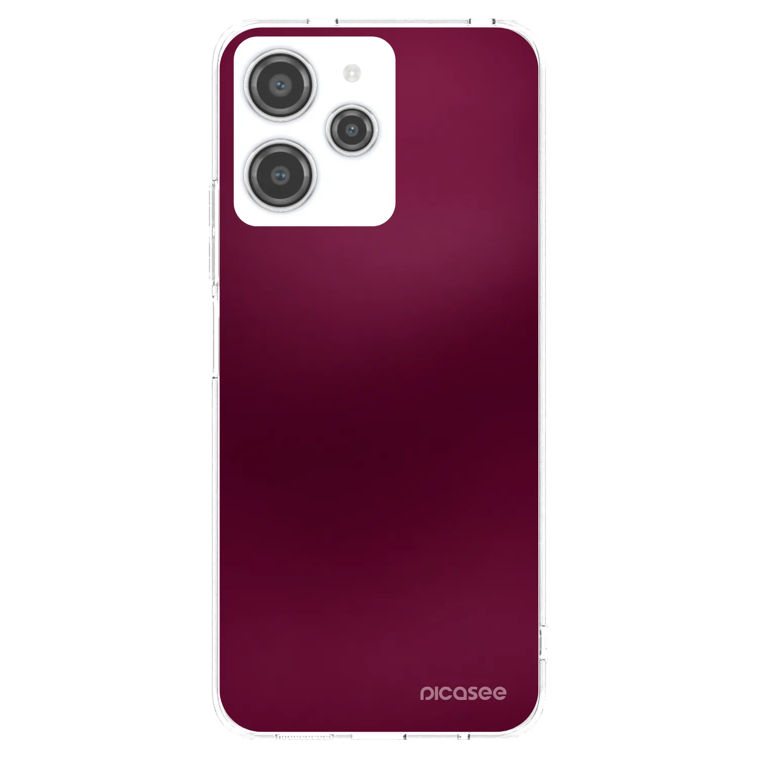 Picasee silikónový prehľadný obal pre Xiaomi Redmi 12 4G - Velvet Bordeaux